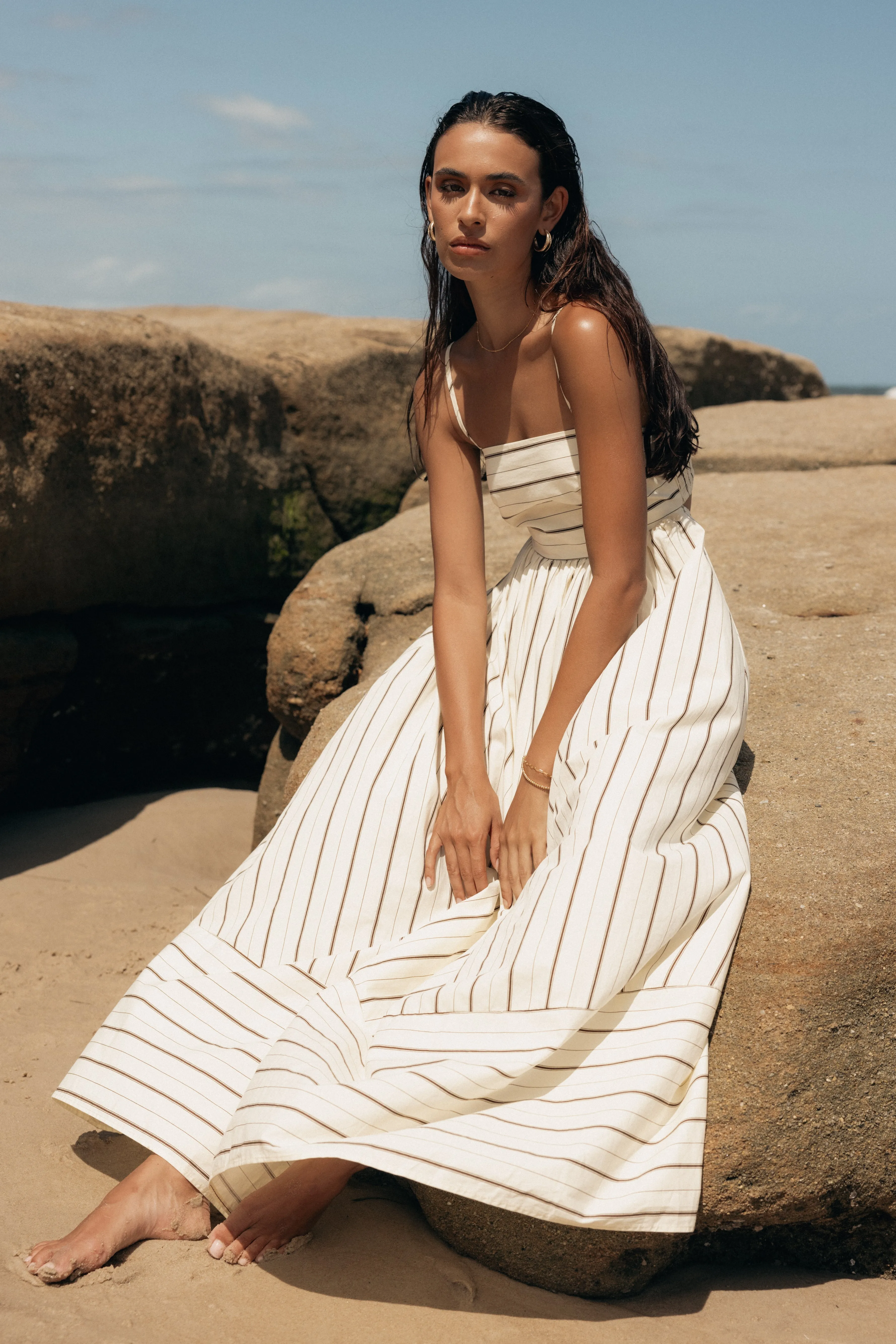 Pixie Maxi Dress - Beige Tan sold by Petal & Pup