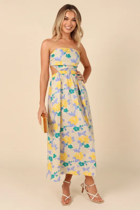 Pamela Dress - Floral Yellow sold by Petal & Pup