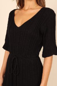 Natalie Crochet Midi Dress - Black sold by Petal & Pup
