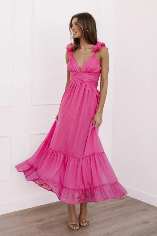 Bonito Midi Dress - Berry sold by Petal & Pup