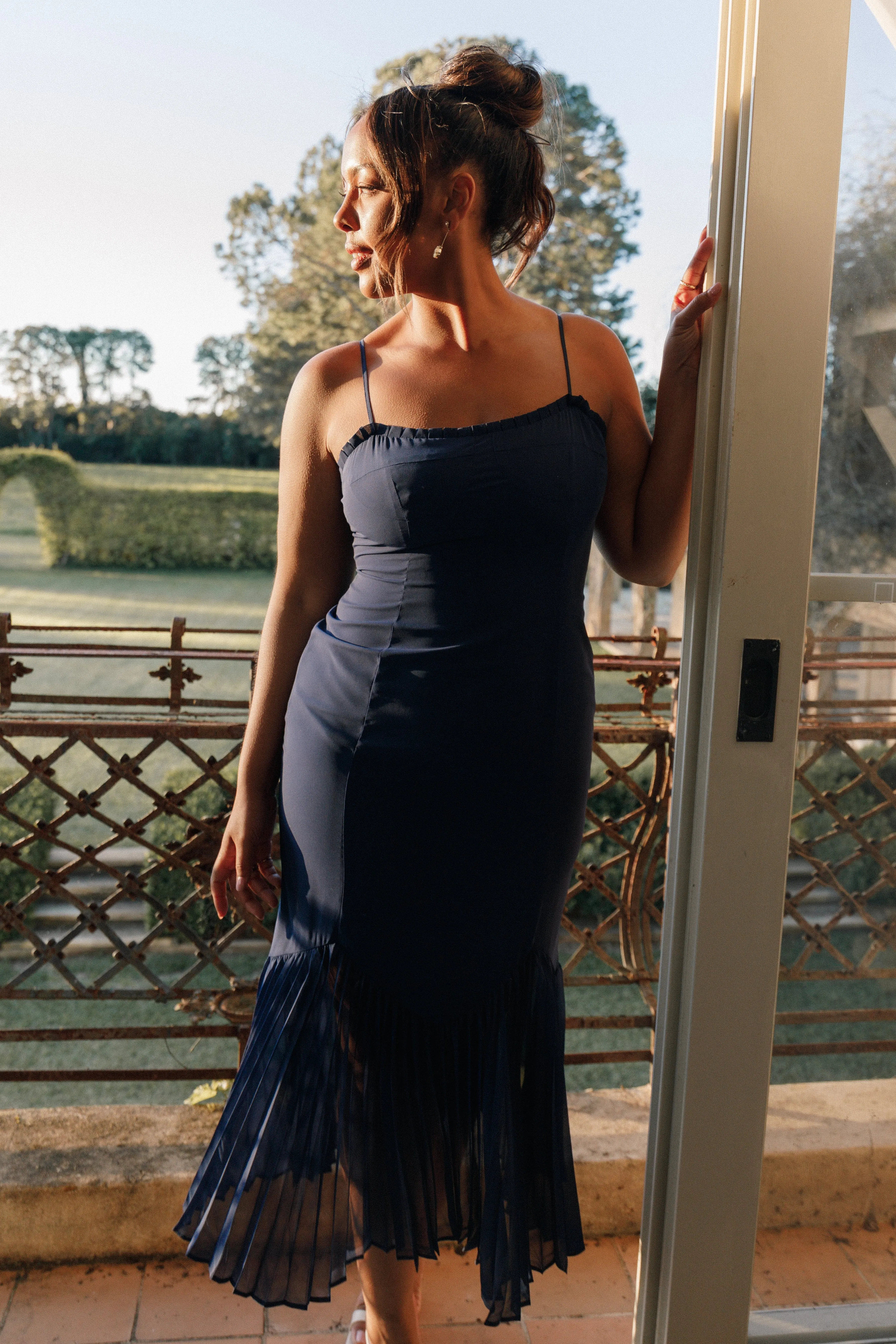 Ashton Midi Dress - Navy sold by Petal & Pup product image thumbnail 2