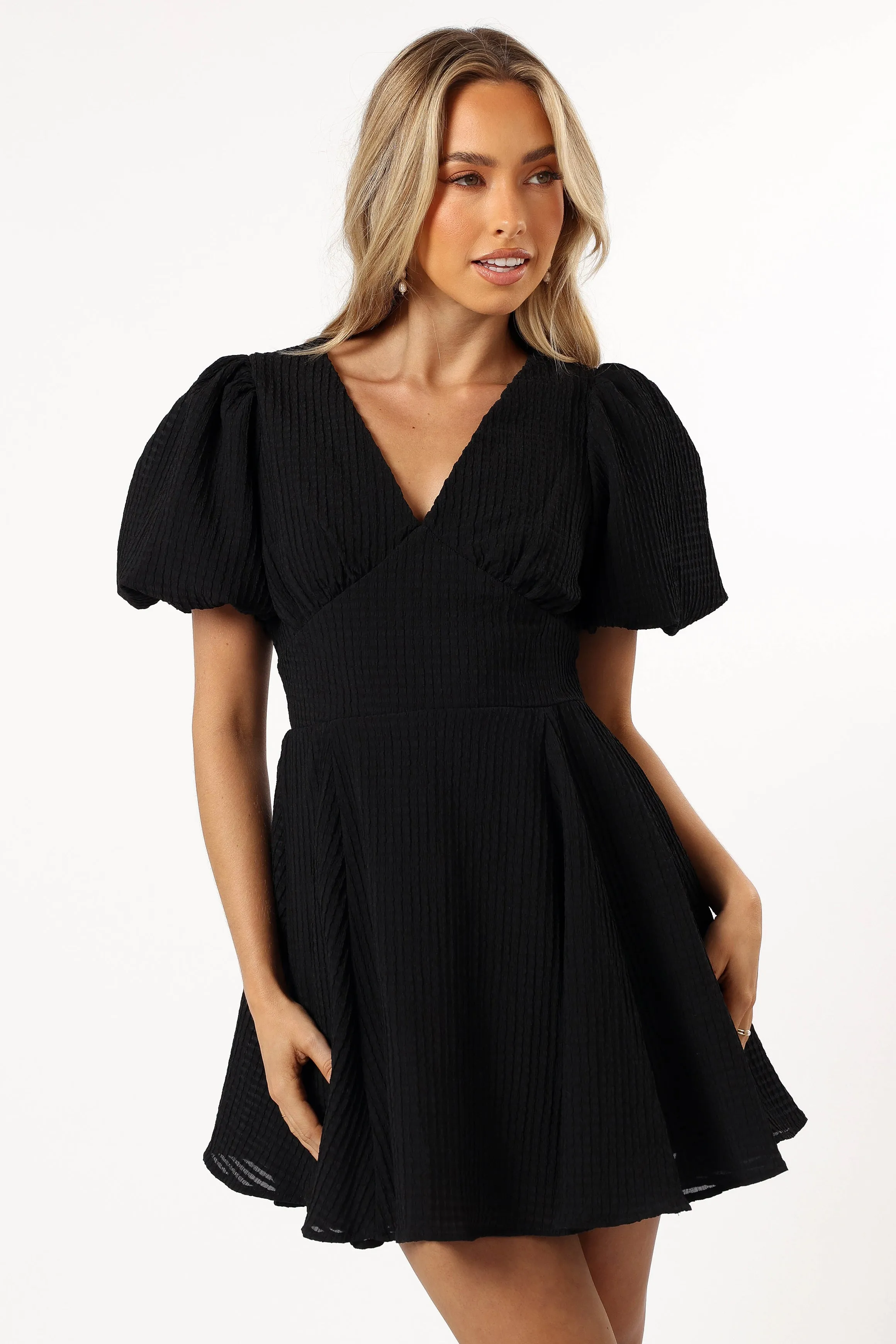 Max Short Sleeve Mini Dress - Black sold by Petal & Pup product image thumbnail 3