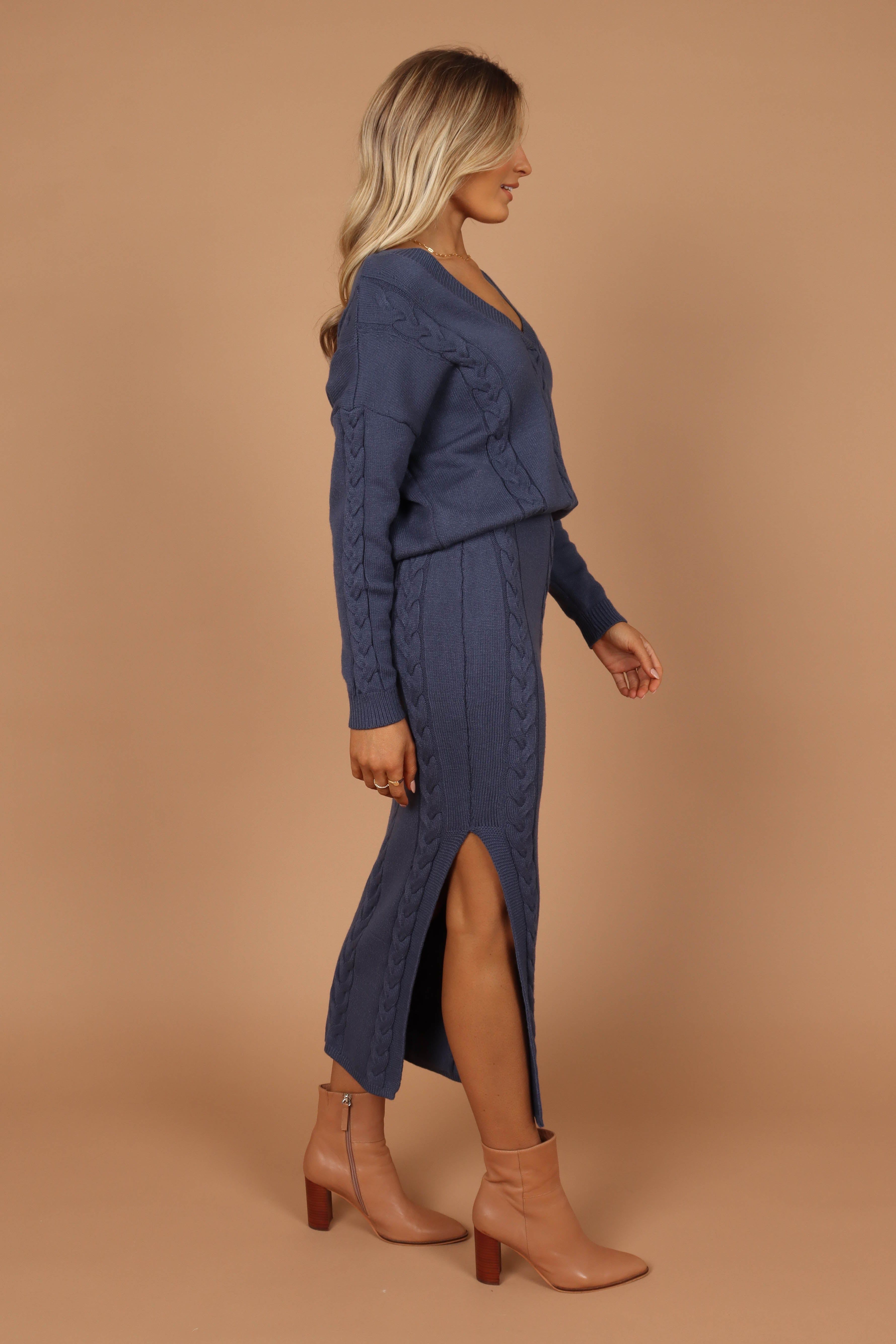 Aspen Cable Knit Sweater - Midnight Blue sold by Petal & Pup product image thumbnail 6