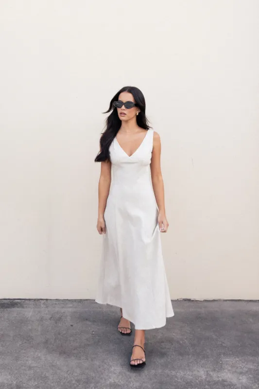 Adren Midi Dress - Oatmeal sold by Petal & Pup