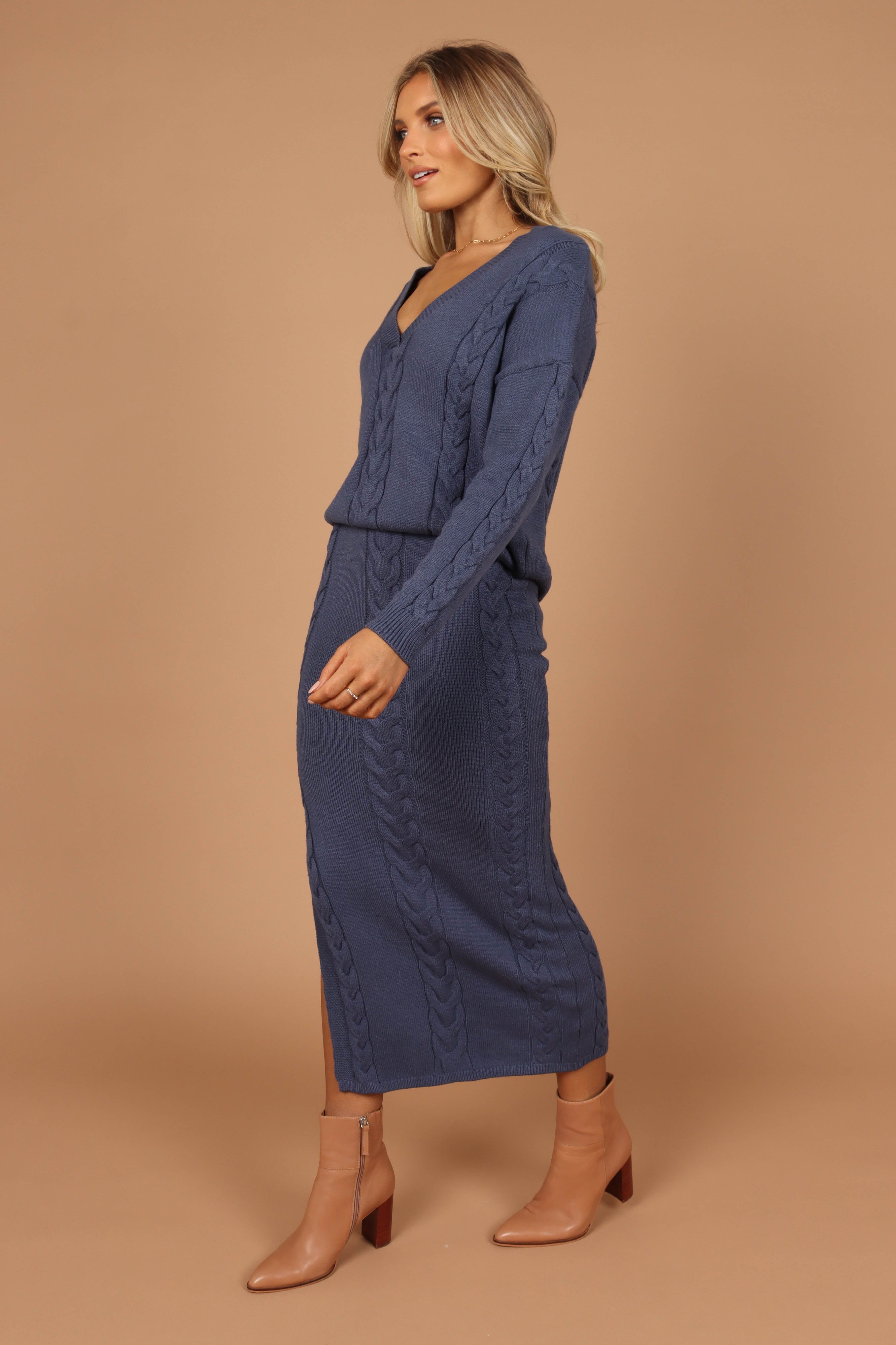 Aspen Cable Knit Sweater - Midnight Blue sold by Petal & Pup product image thumbnail 7