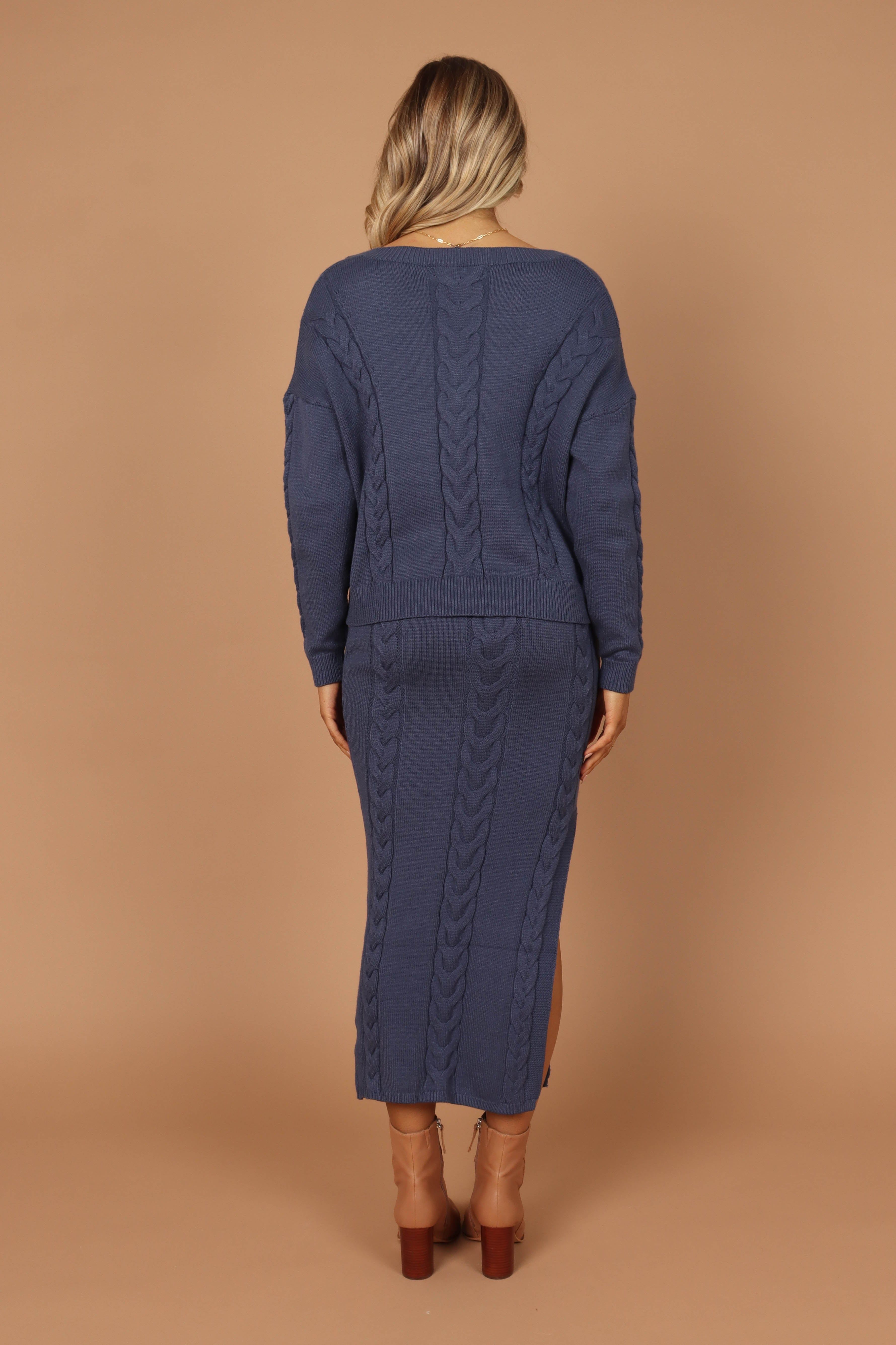 Aspen Cable Knit Sweater - Midnight Blue sold by Petal & Pup product image thumbnail 2