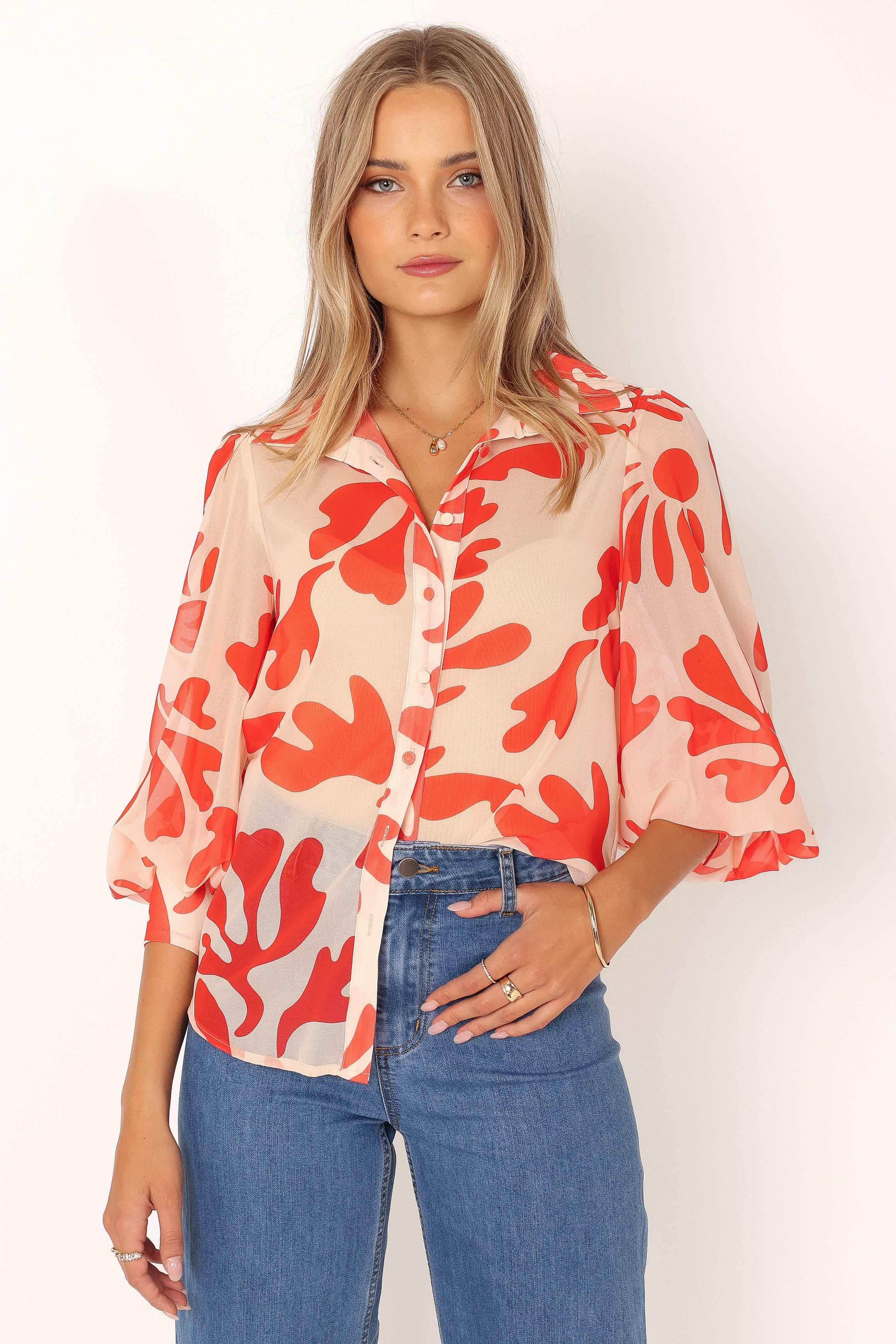 Fleetwood Blouse - Orange Botanica sold by Petal & Pup product image thumbnail 3