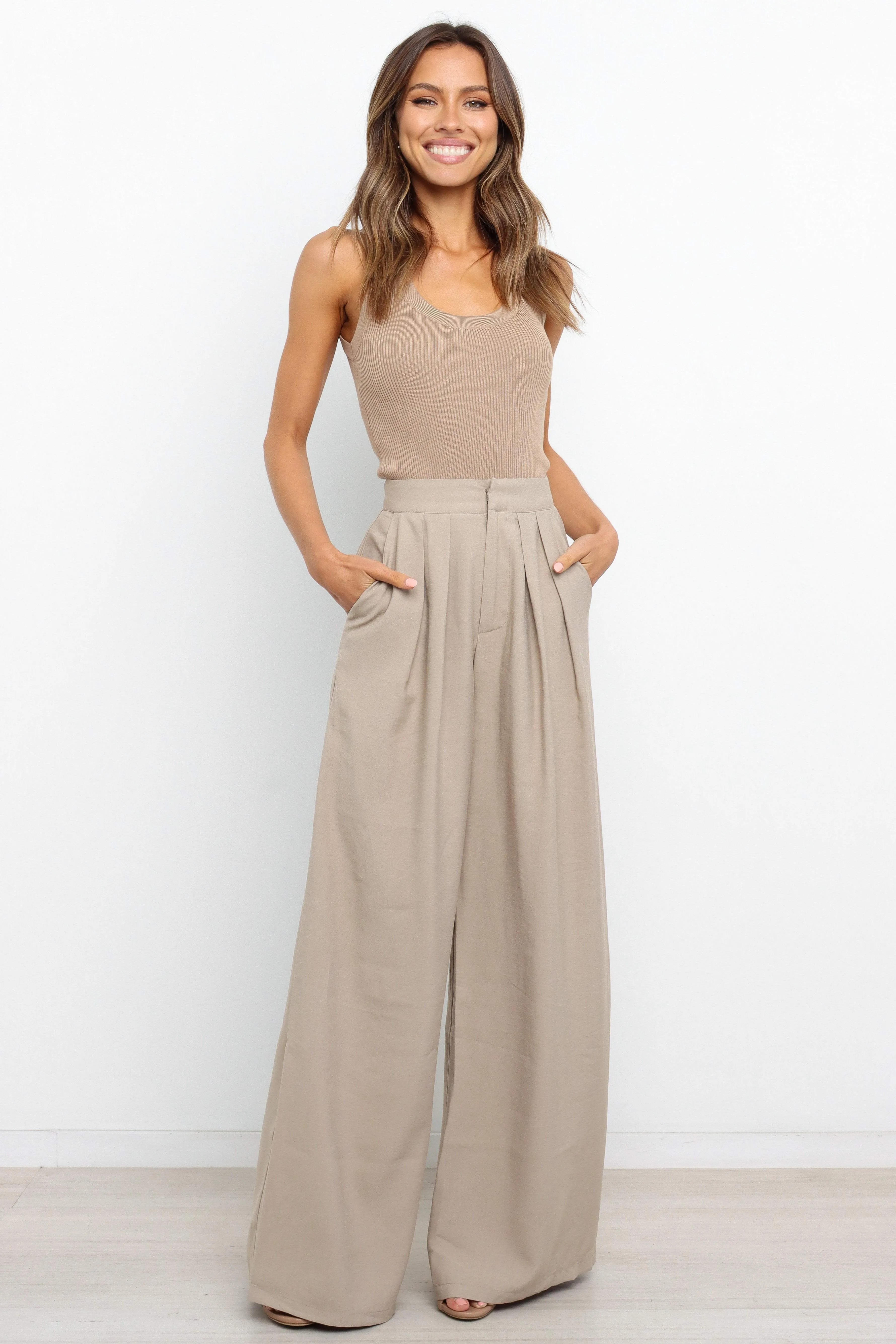 Mayson Pants - Beige sold by Petal & Pup