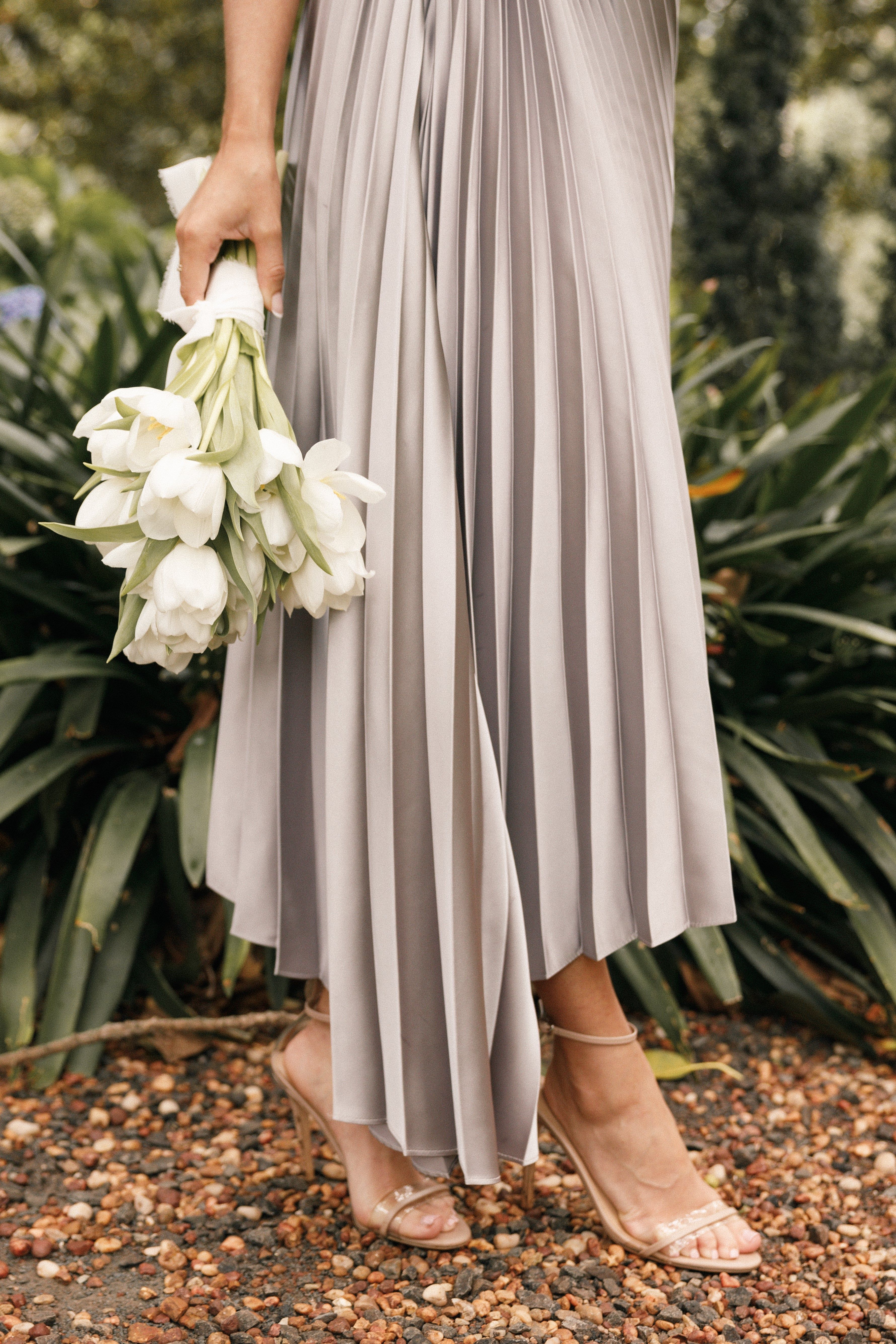 Kleo One Shoulder Midi Dress - Silver sold by Petal & Pup product image thumbnail 3