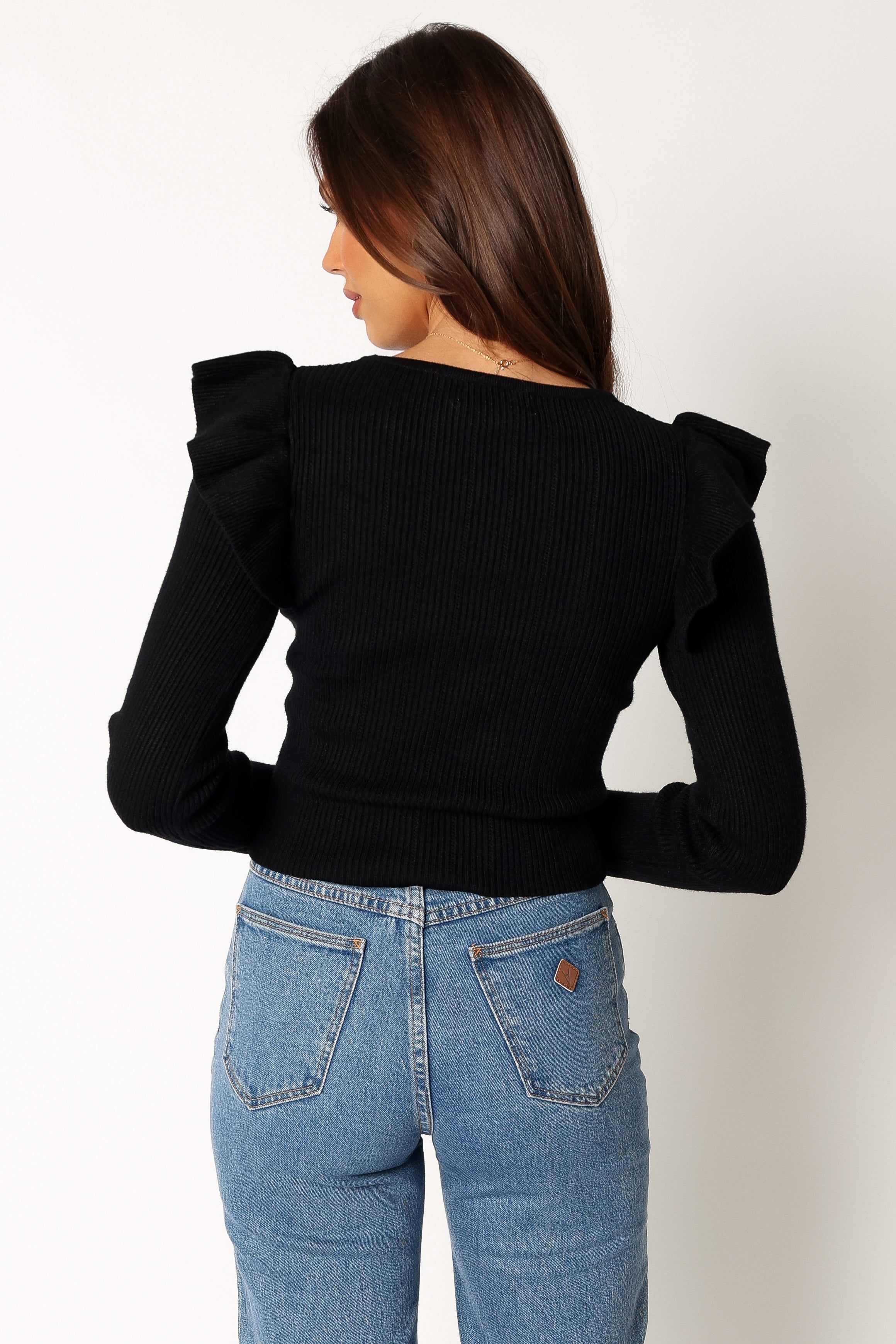 Easton Long Sleeve Knit Top - Black sold by Petal & Pup product image thumbnail 3