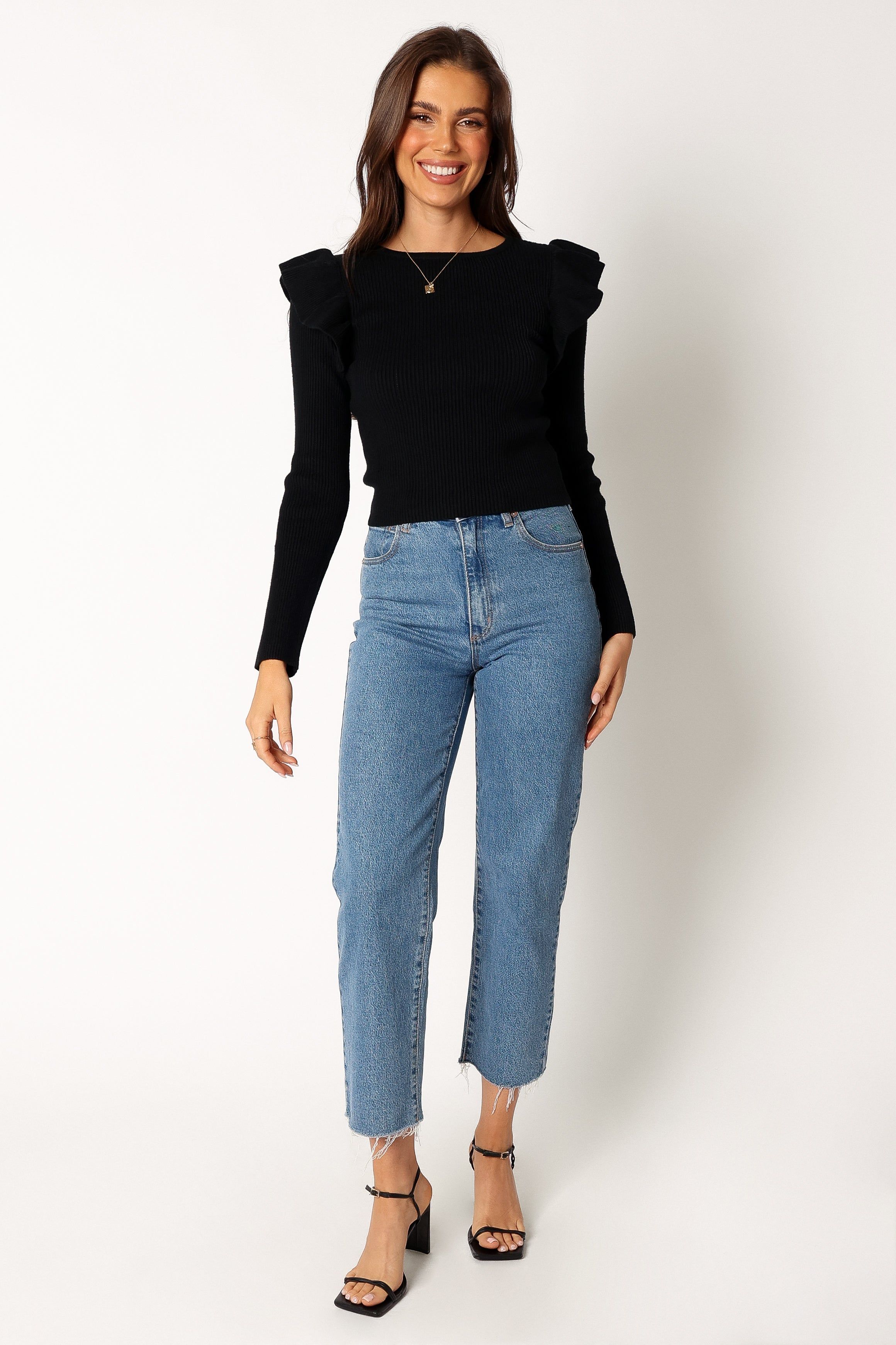 Easton Long Sleeve Knit Top - Black sold by Petal & Pup product image thumbnail 5