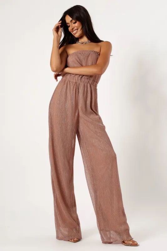 Callie Jumpsuit - Rose Gold sold by Petal & Pup
