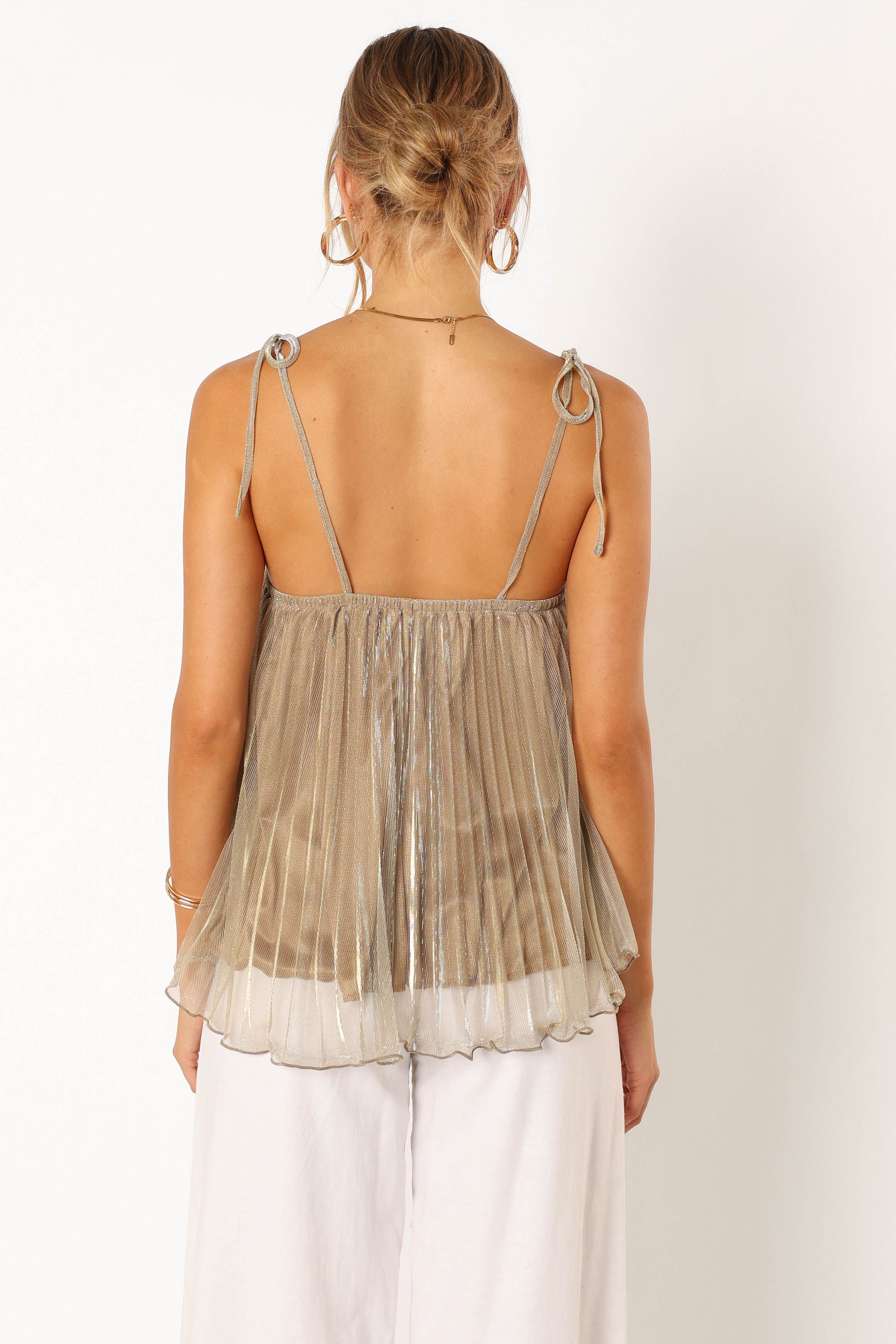 Nancy Plisse Top - Silver sold by Petal & Pup product image thumbnail 4