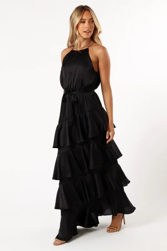 Annalise Tiered Maxi Dress - Black sold by Petal & Pup