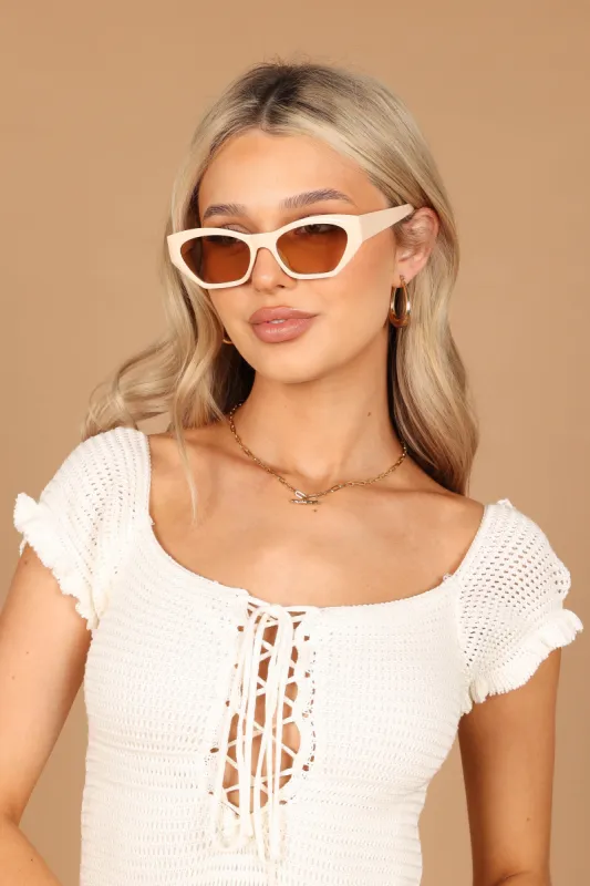 Augie Sunglasses - Beige sold by Petal & Pup