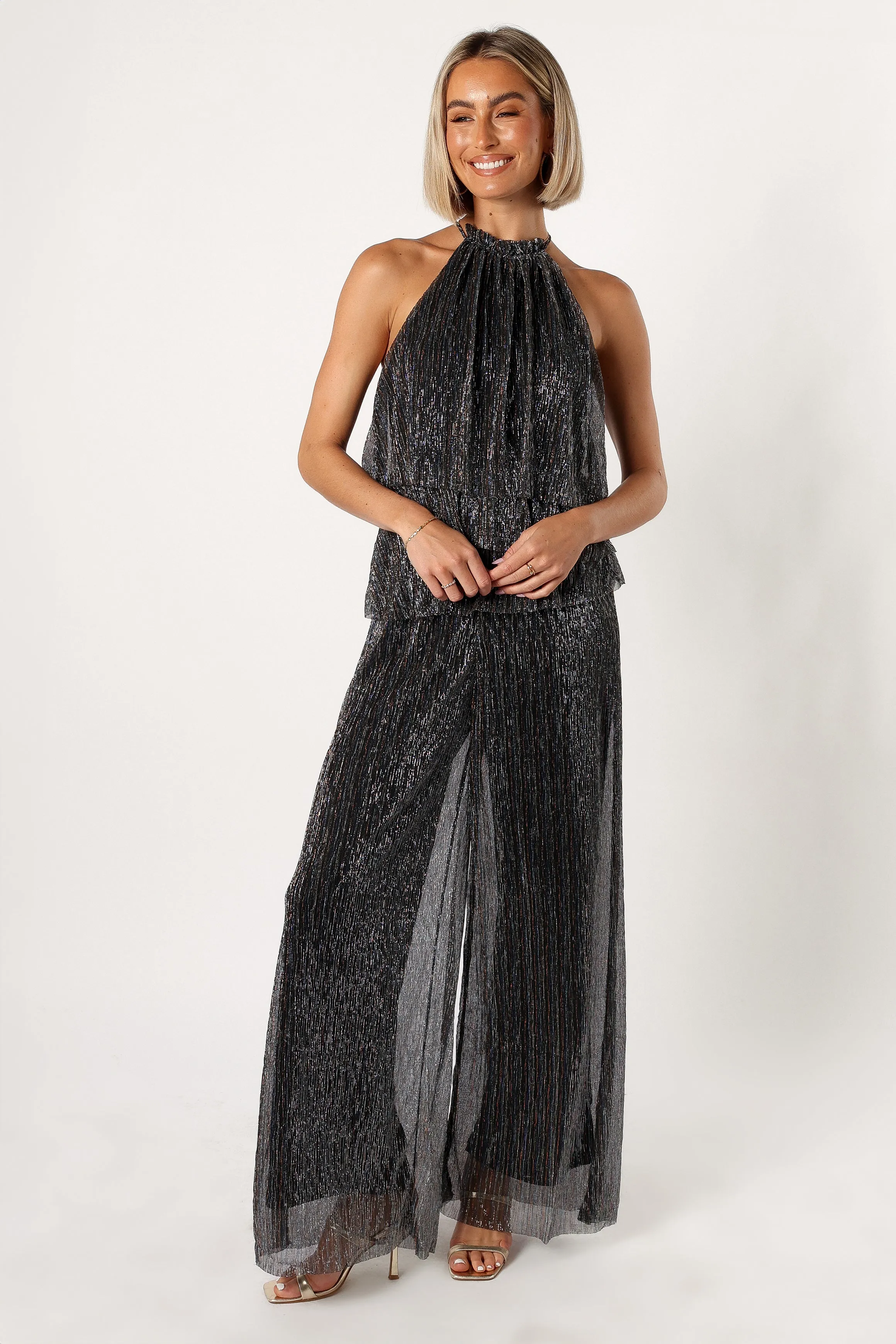 Elly Halter Jumpsuit - Black sold by Petal & Pup