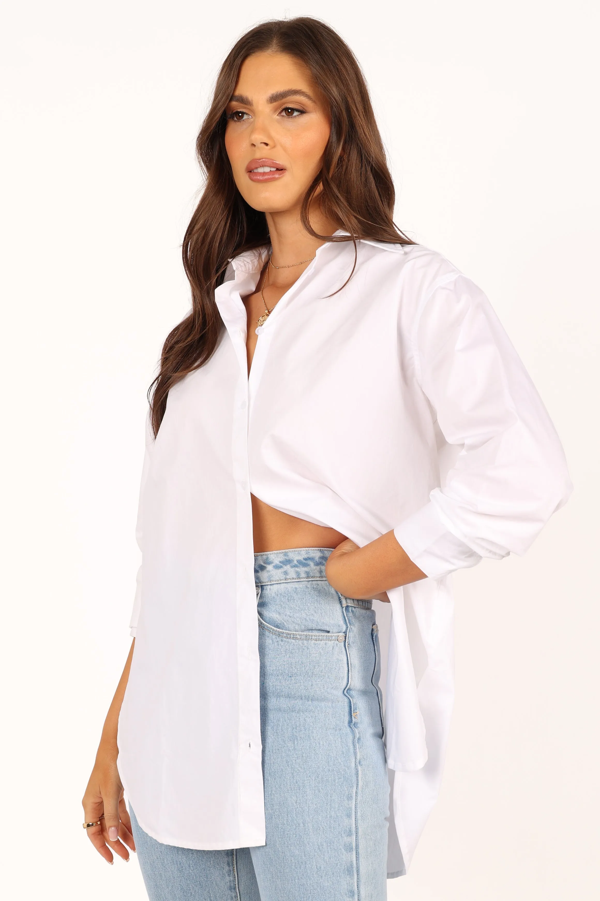 Tal Oversized Shirt - White sold by Petal & Pup product image thumbnail 3