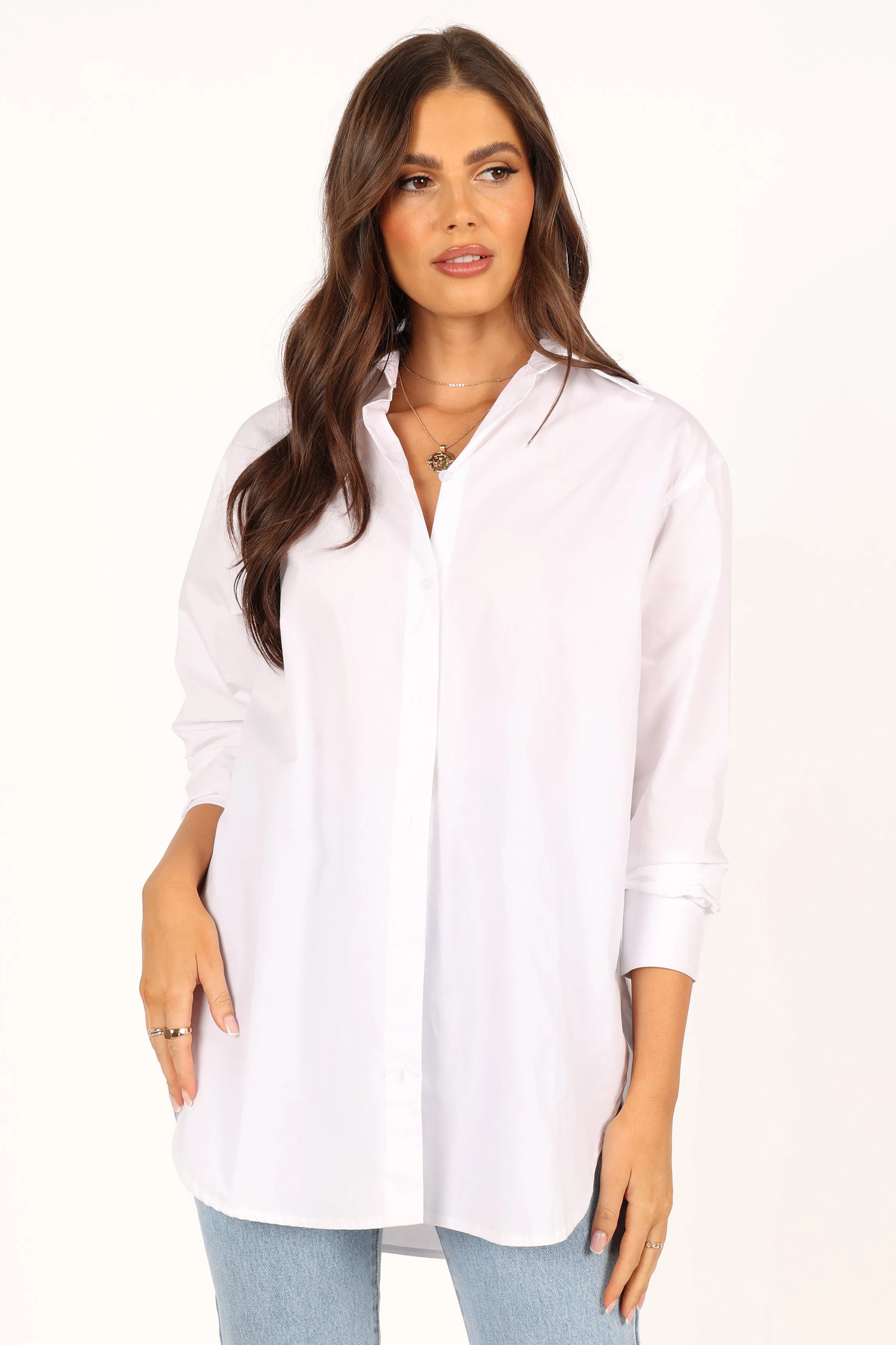 Tal Oversized Shirt - White sold by Petal & Pup product image thumbnail 2