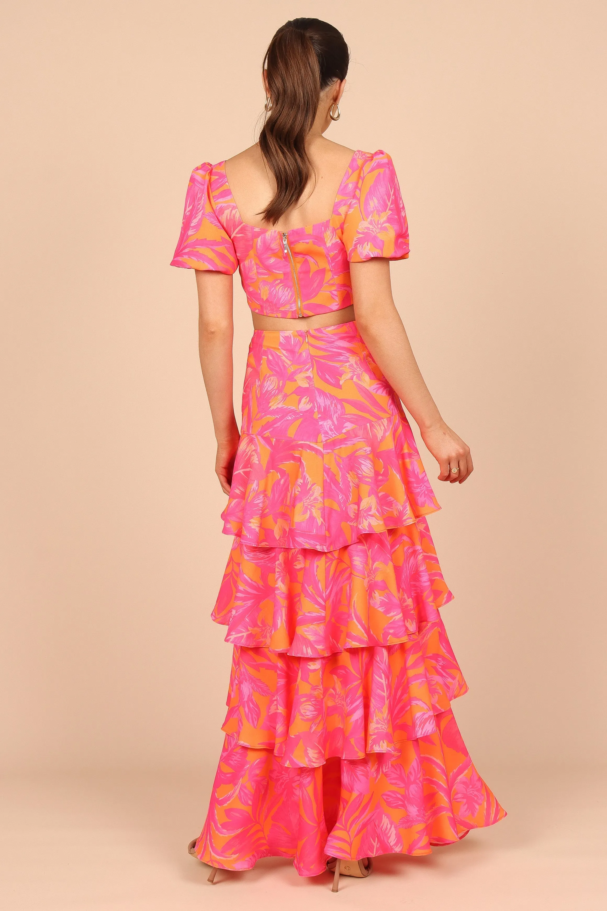 Addison Crop Top - Pink Tropics sold by Petal & Pup product image thumbnail 5