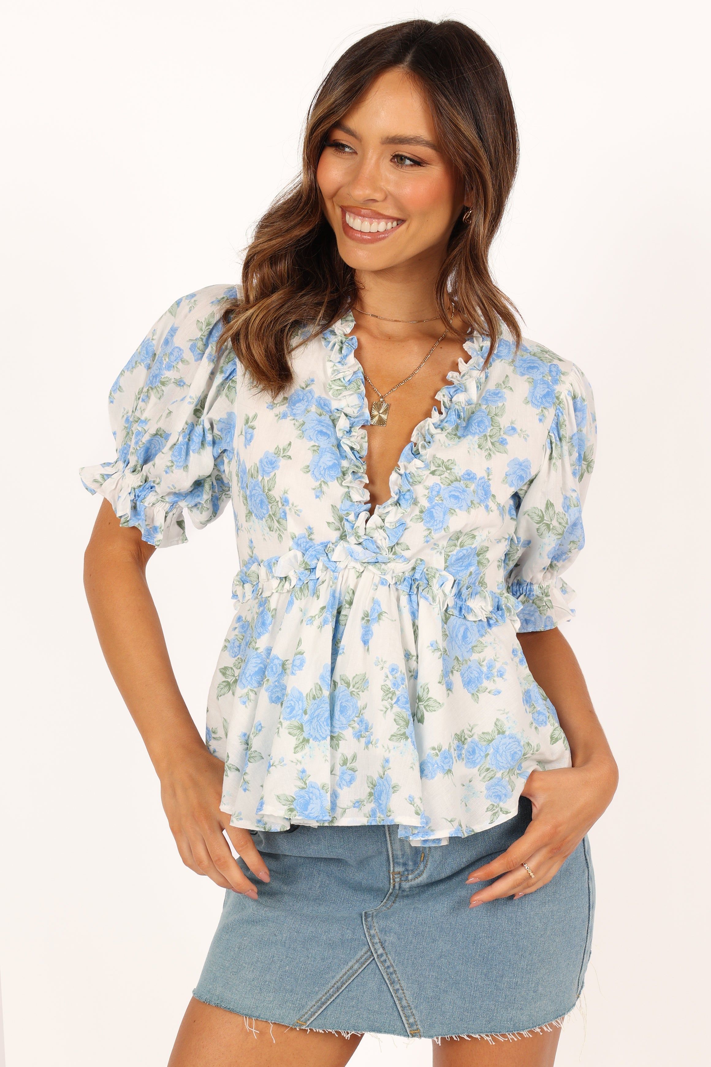 Esmeralda Top - Blue sold by Petal & Pup