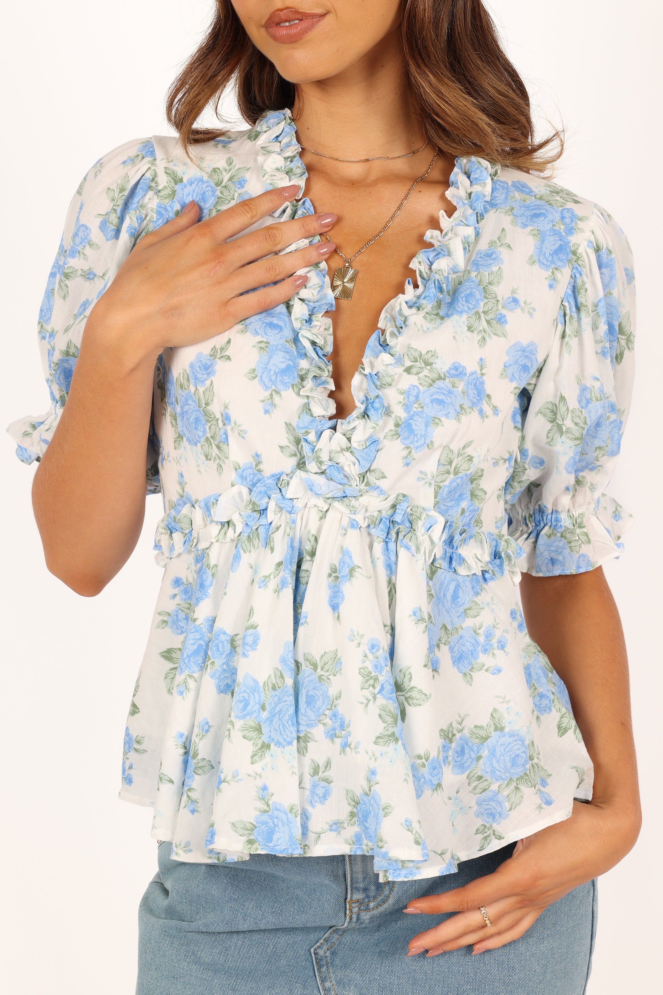 Esmeralda Top - Blue sold by Petal & Pup product image thumbnail 2