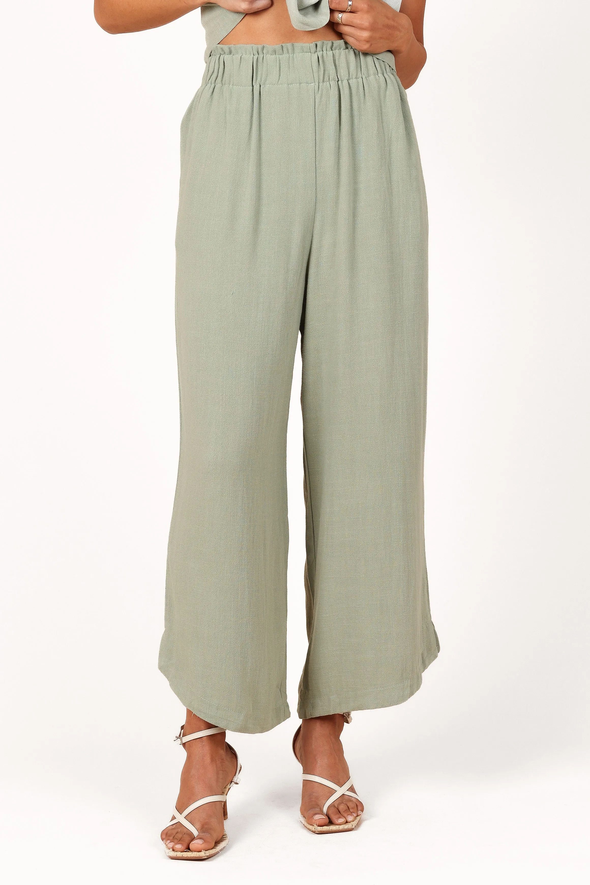 Eleanor High Waisted Pants - Green sold by Petal & Pup product image thumbnail 5