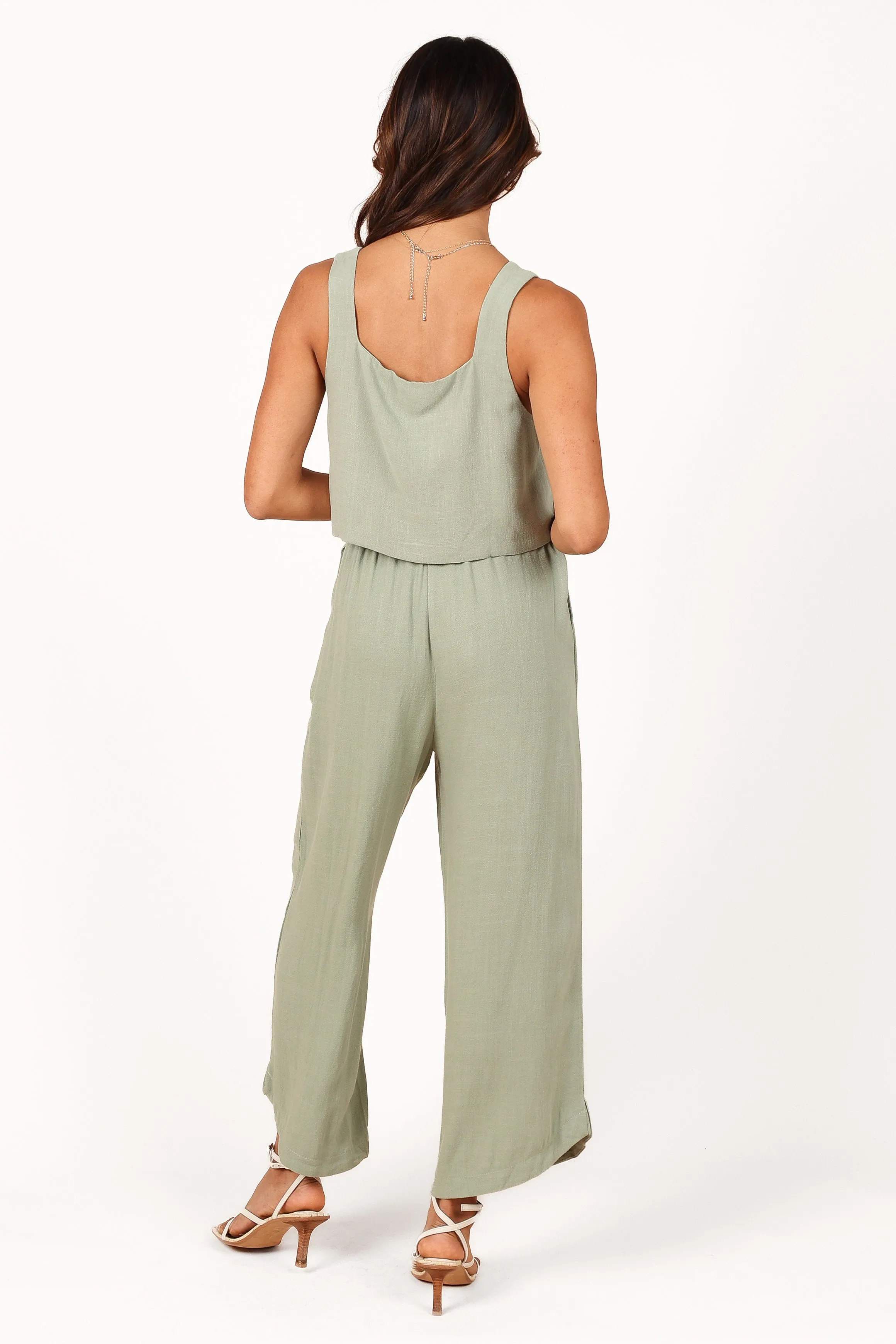 Eleanor High Waisted Pants - Green sold by Petal & Pup product image thumbnail 3