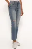 Just Black Distressed Slim Leg Jean - Light Denim sold by Petal & Pup