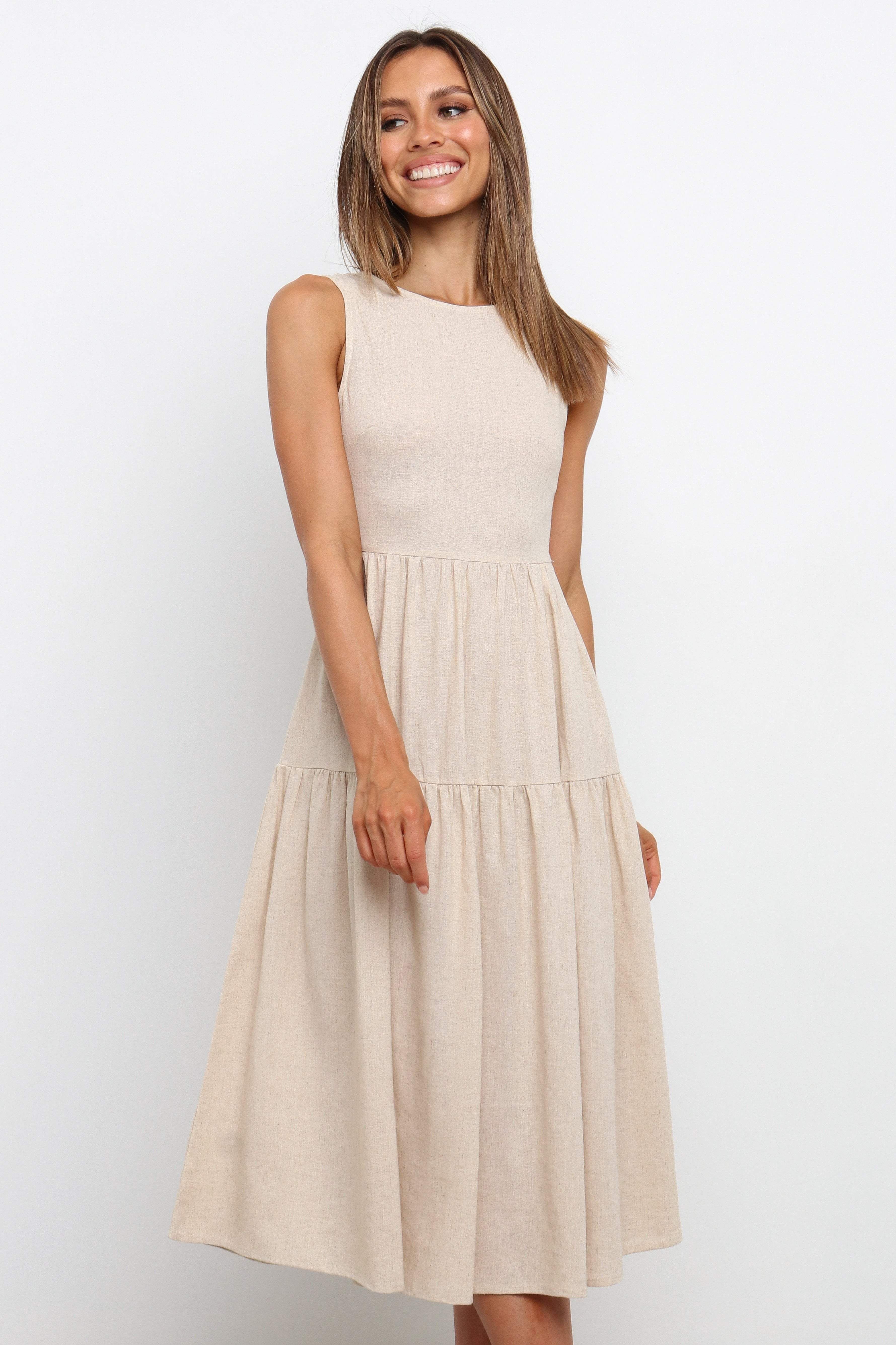 Leisl Dress - Beige sold by Petal & Pup