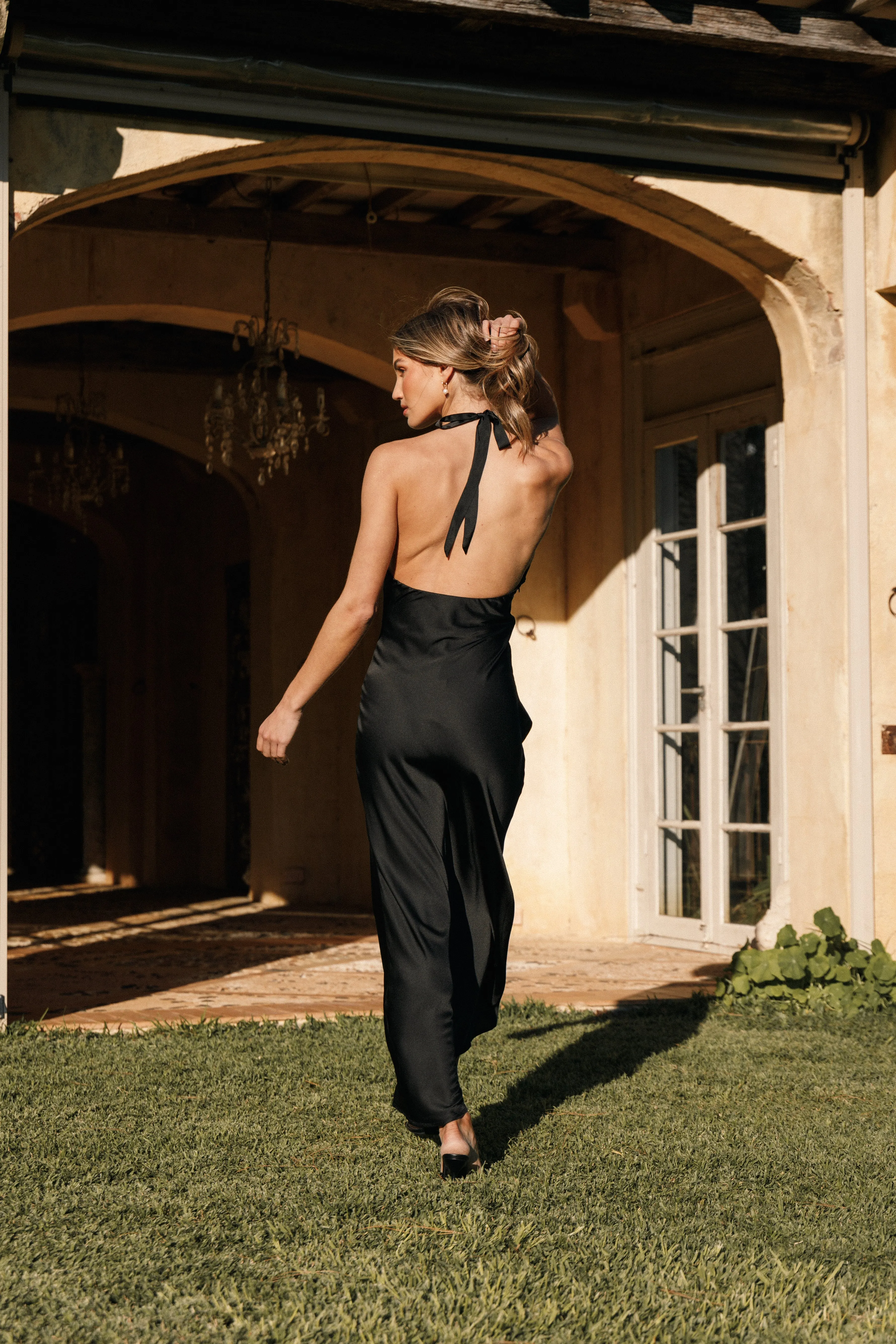 Kalina Halterneck Maxi Dress - Black sold by Petal & Pup product image thumbnail 2