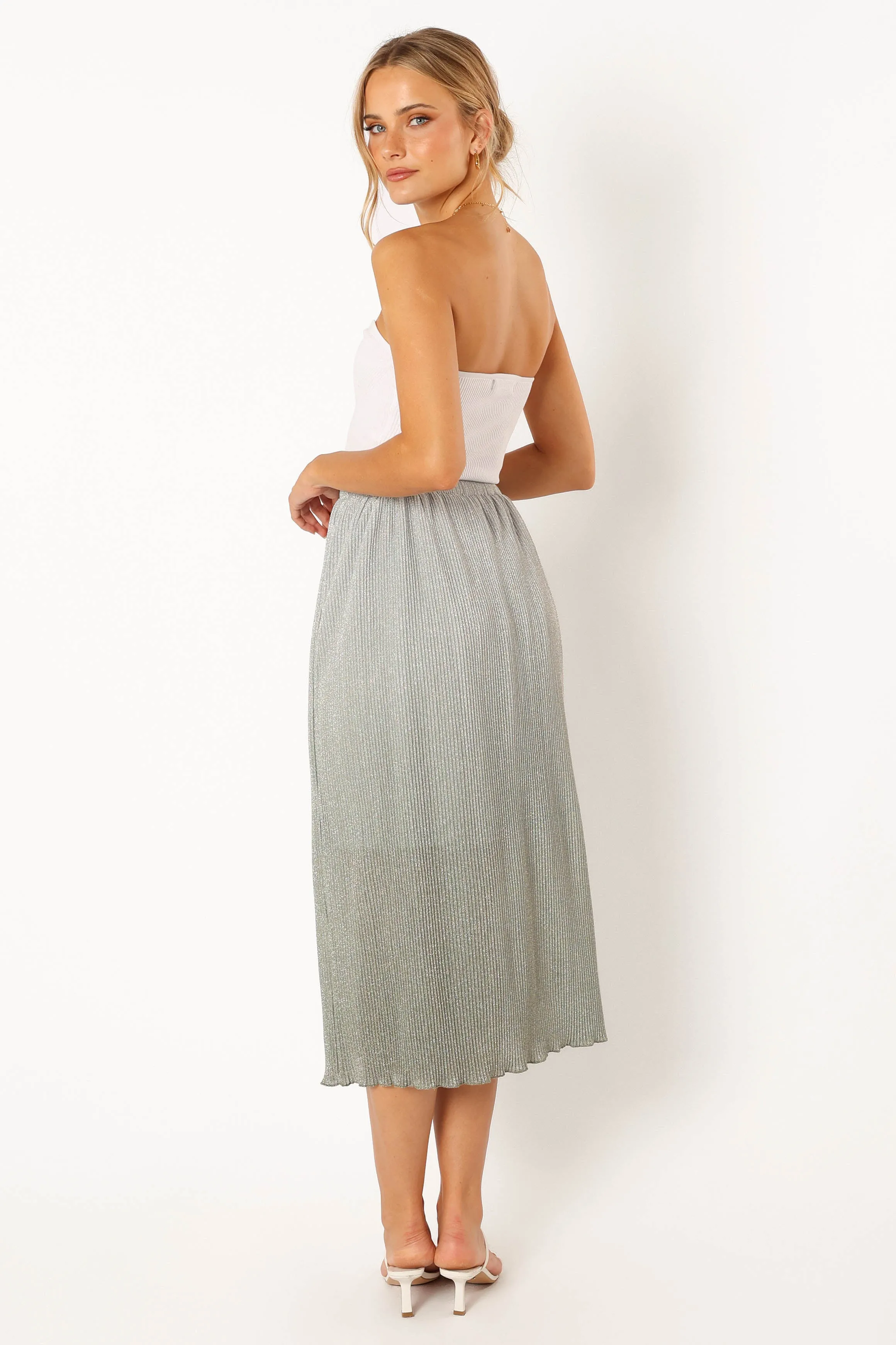 Margurita Gradient Midi Skirt - Aqua sold by Petal & Pup product image thumbnail 3