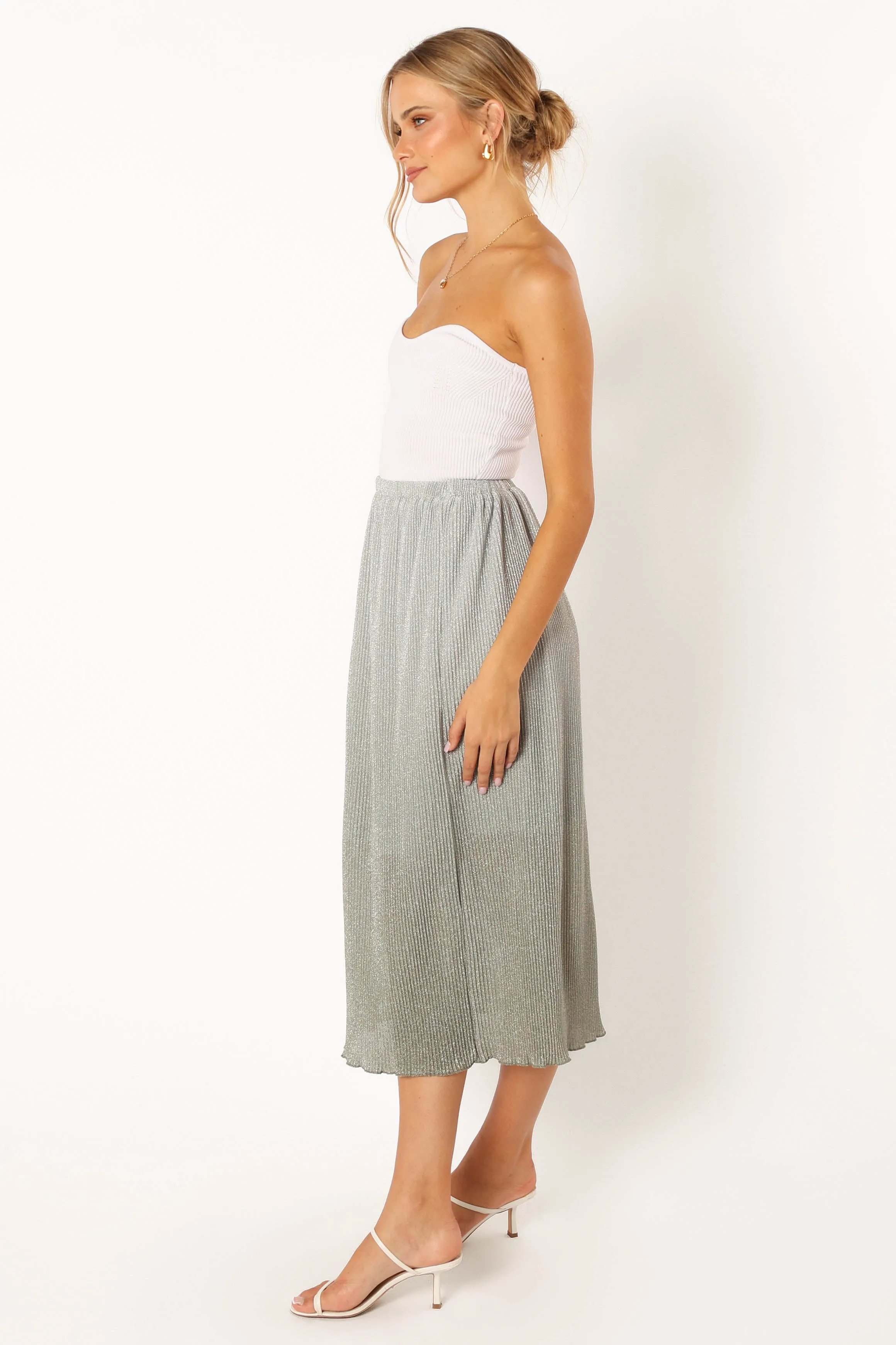 Margurita Gradient Midi Skirt - Aqua sold by Petal & Pup product image thumbnail 2
