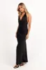 Kalina Halterneck Maxi Dress - Black sold by Petal & Pup
