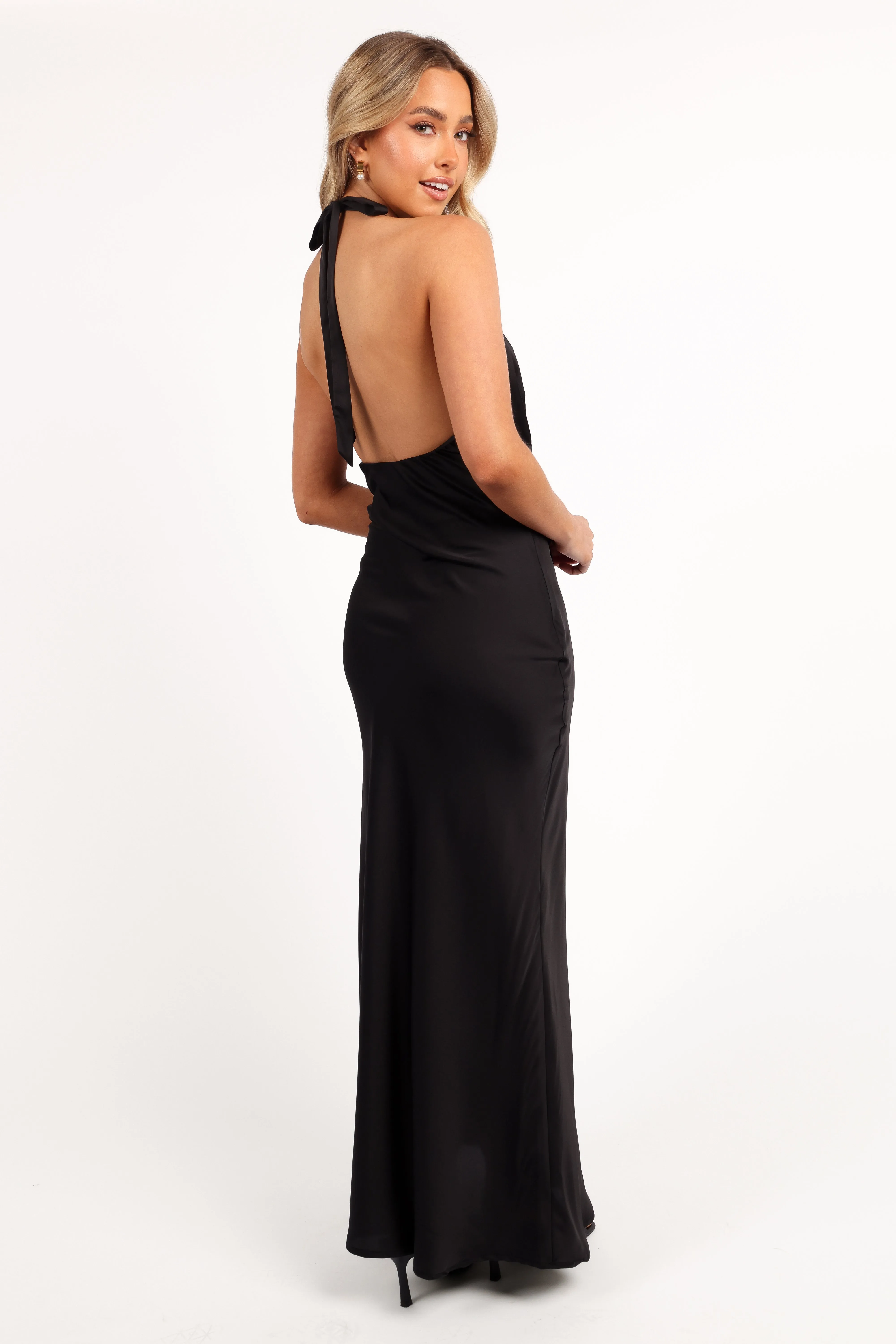 Kalina Halterneck Maxi Dress - Black sold by Petal & Pup product image thumbnail 5