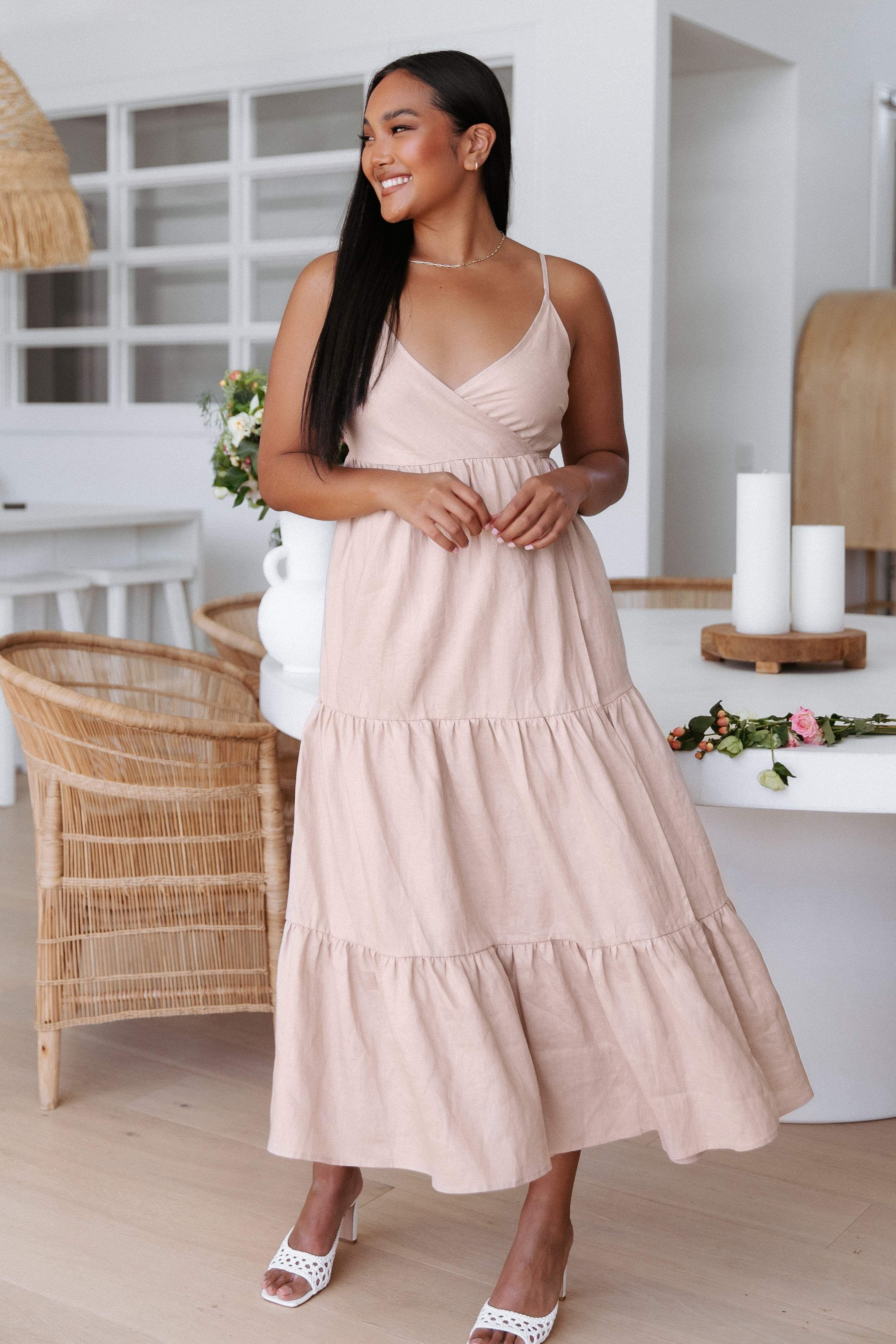 Elsey Dress - Beige sold by Petal & Pup product image thumbnail 9