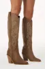 Sally Cowboy Boot - Taupe sold by Petal & Pup