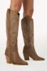 Sally Cowboy Boot - Taupe sold by Petal & Pup