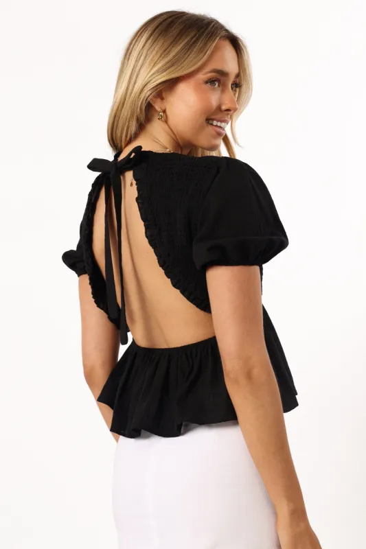 Tamara Top - Black sold by Petal & Pup