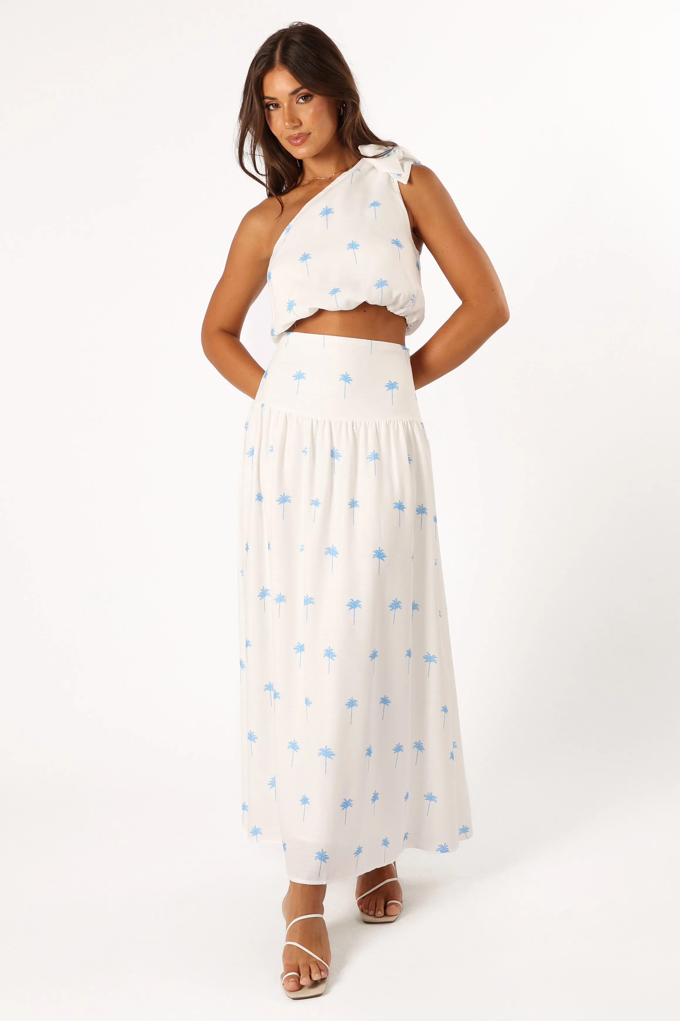Greer Two Piece Set - White Blue sold by Petal & Pup product image thumbnail 3