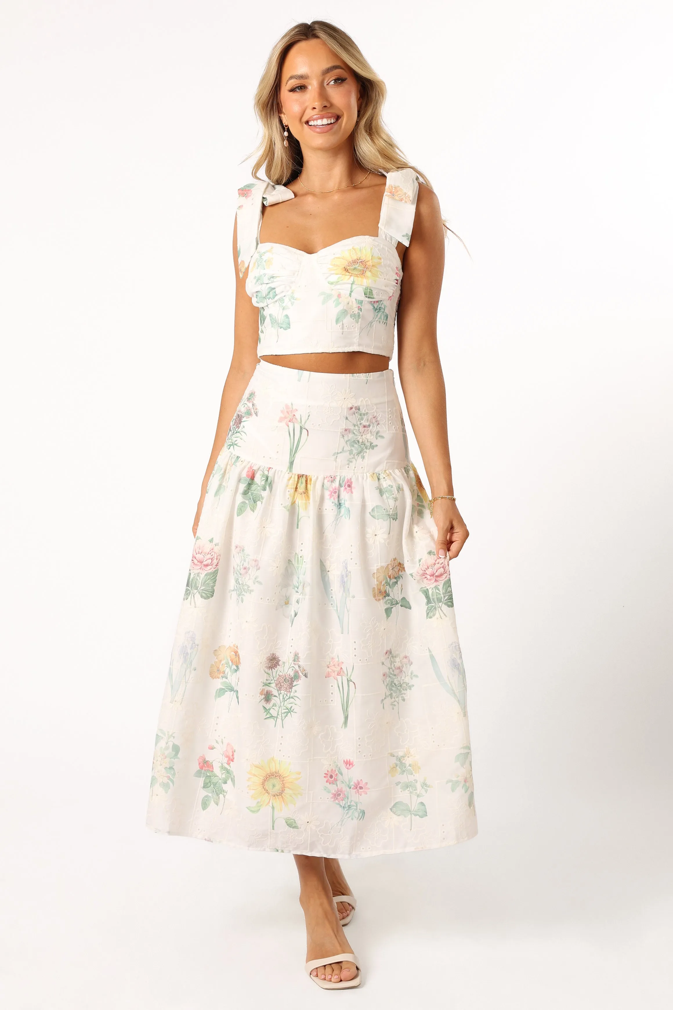 Kara Two Piece Set - White Floral sold by Petal & Pup product image thumbnail 3