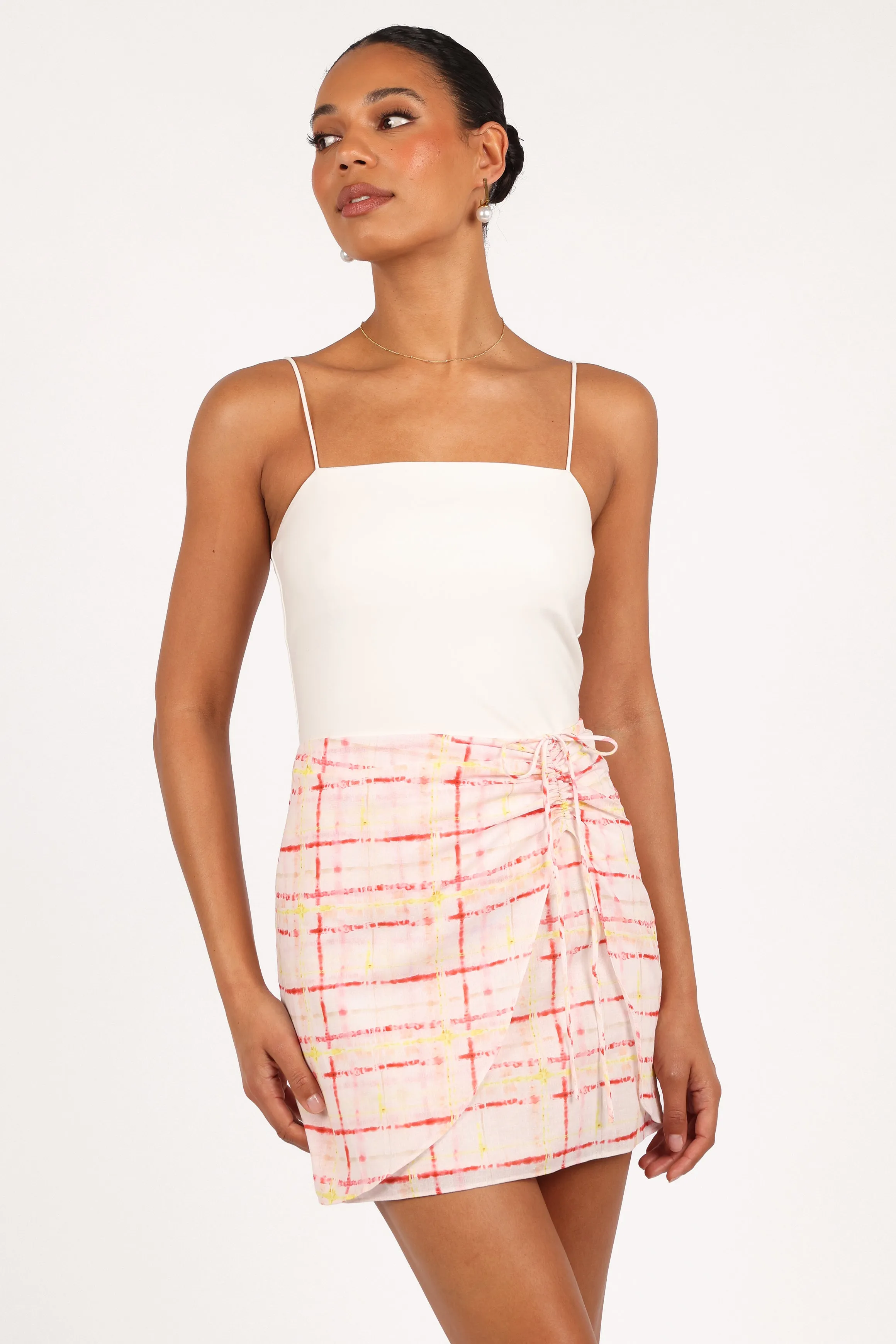 Mirha Mini Skirt - Sunset Check sold by Petal & Pup product image thumbnail 3