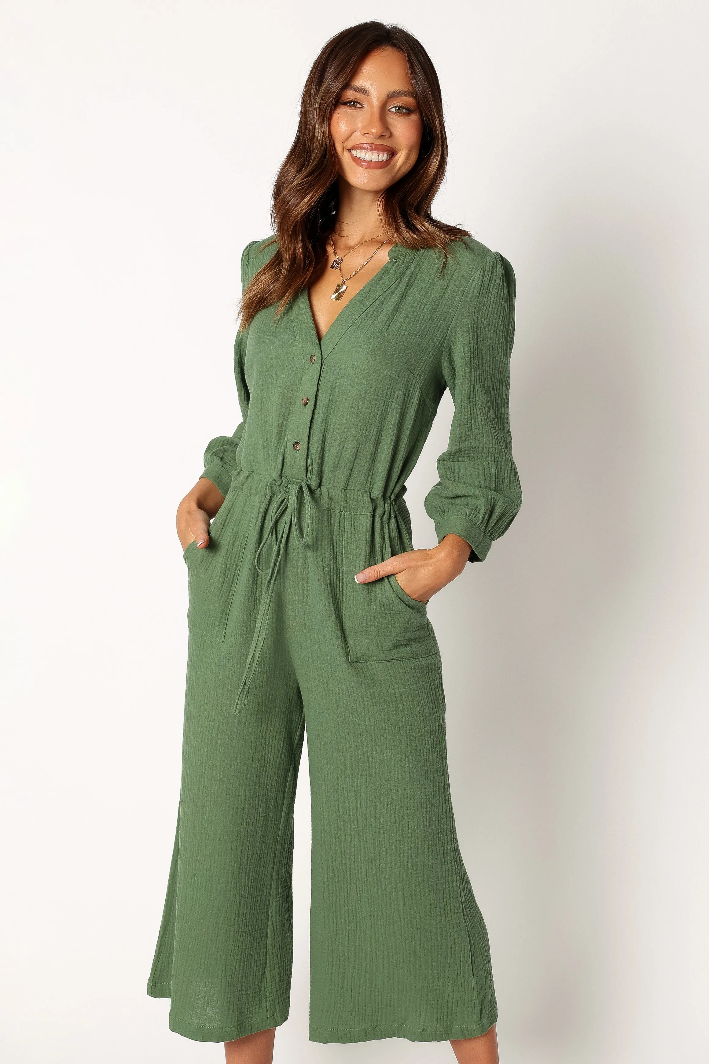 Roberta Jumpsuit - Green sold by Petal & Pup product image thumbnail 2