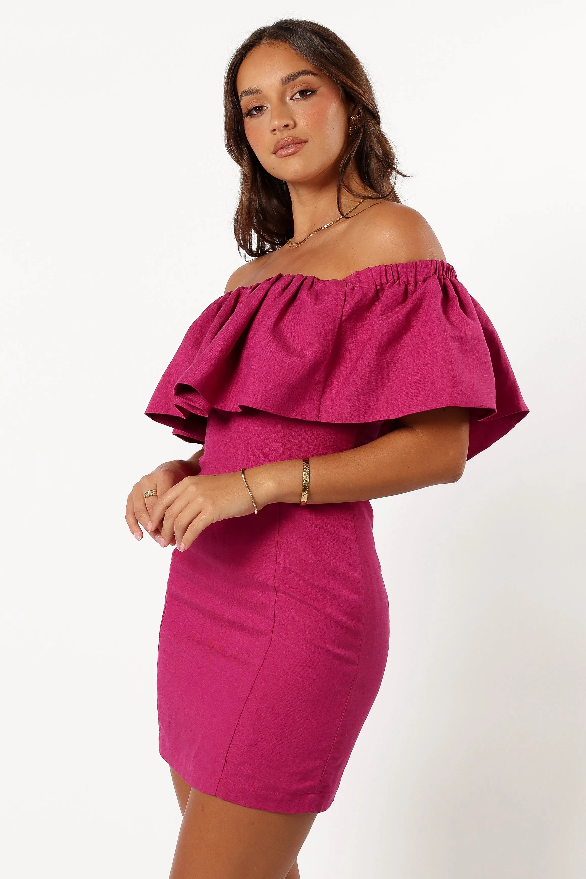 Dora Mini Dress - Berry sold by Petal & Pup product image thumbnail 3