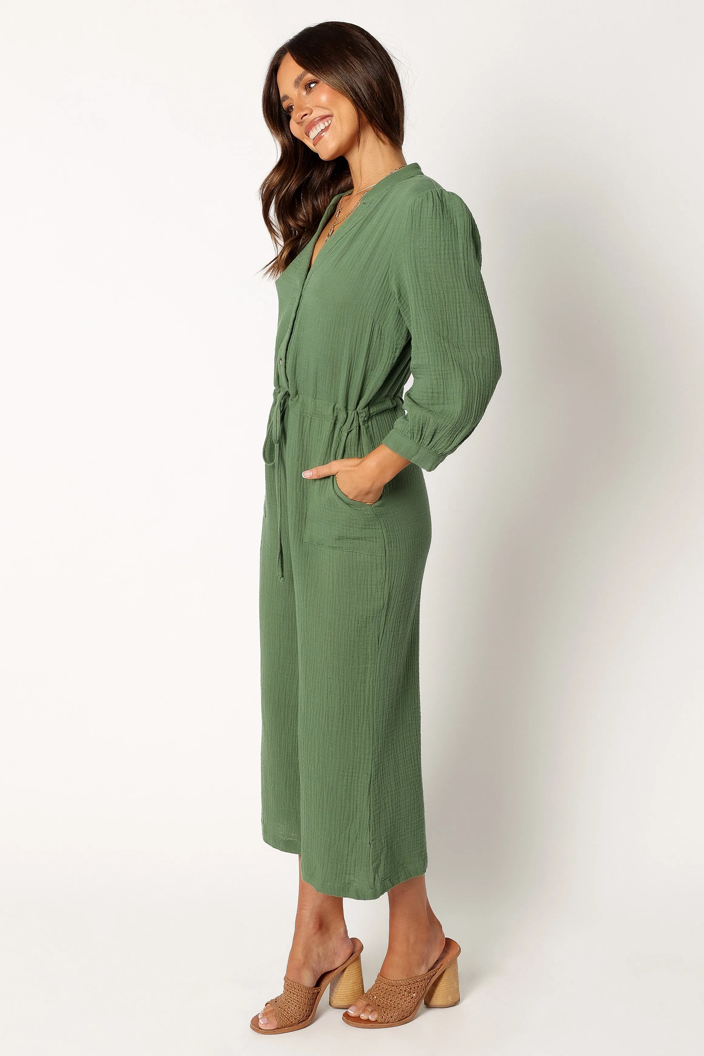 Roberta Jumpsuit - Green sold by Petal & Pup product image thumbnail 4