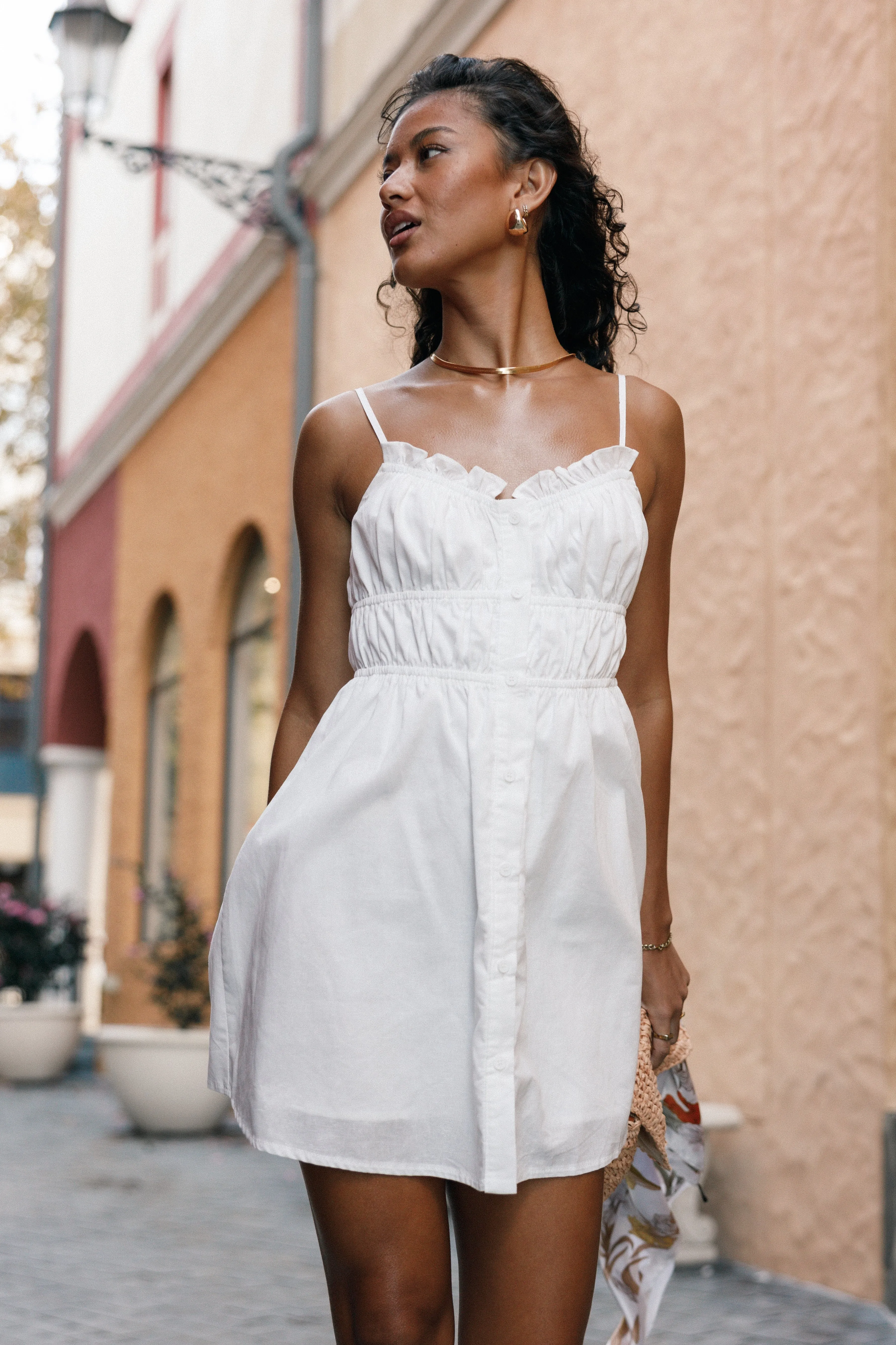 Olivia Mini Dress - White sold by Petal & Pup