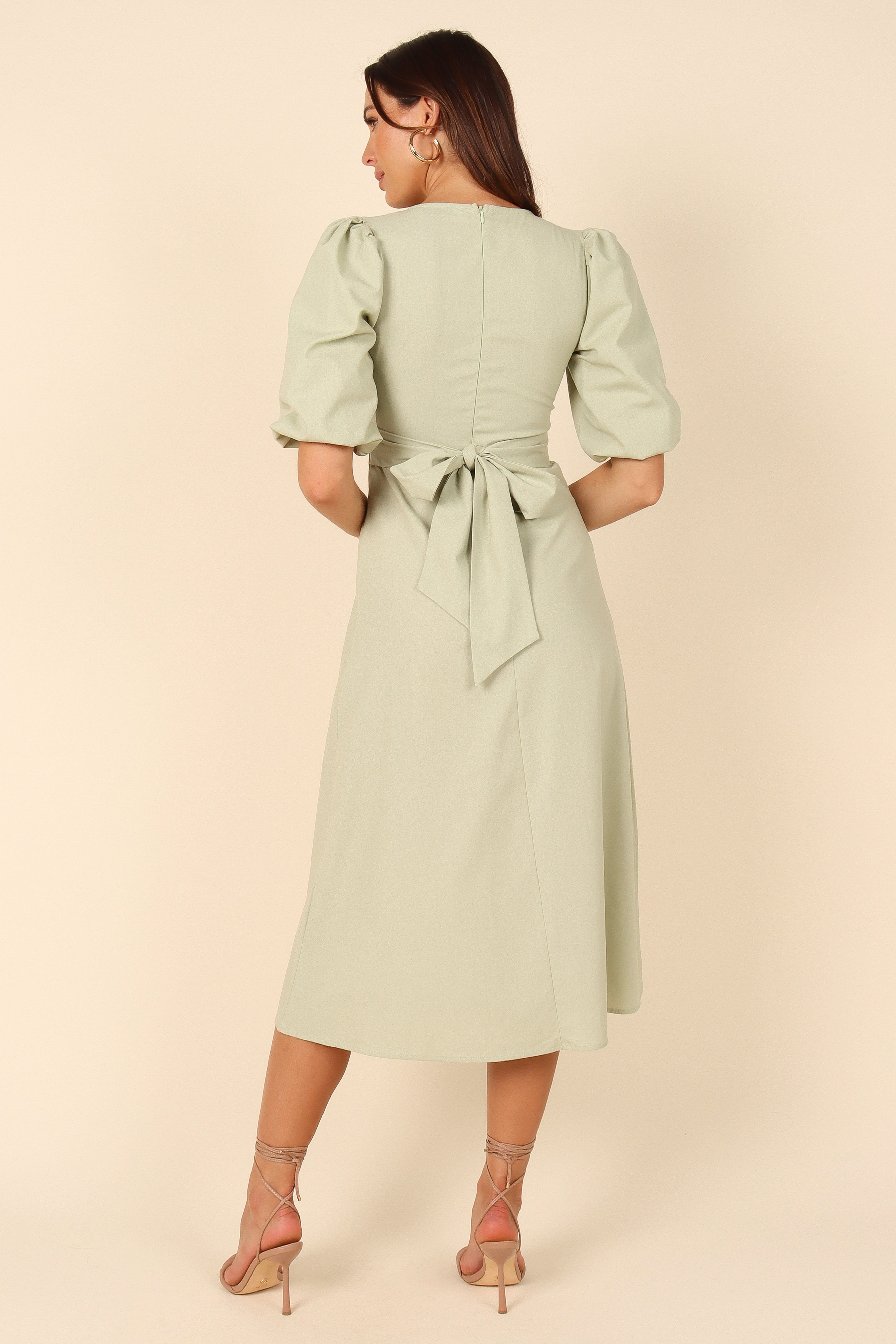 Ava Midi Dress - Green sold by Petal & Pup product image thumbnail 6