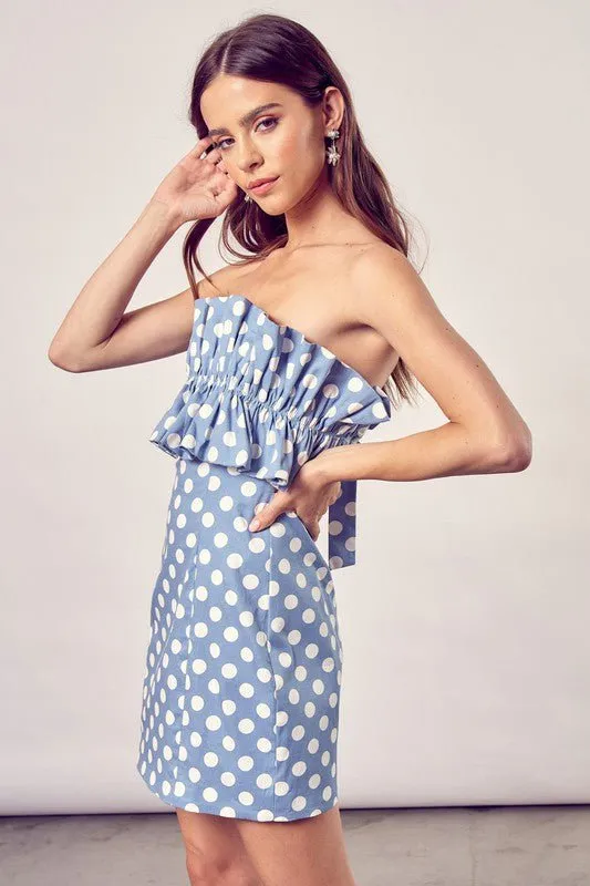 Prinnie Strapless Mini Dress - Chambray sold by Petal & Pup product image thumbnail 2