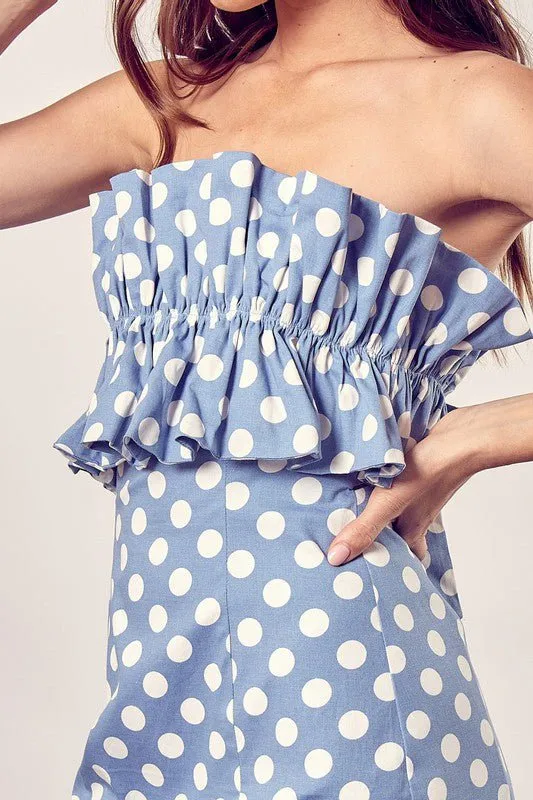 Prinnie Strapless Mini Dress - Chambray sold by Petal & Pup product image thumbnail 4