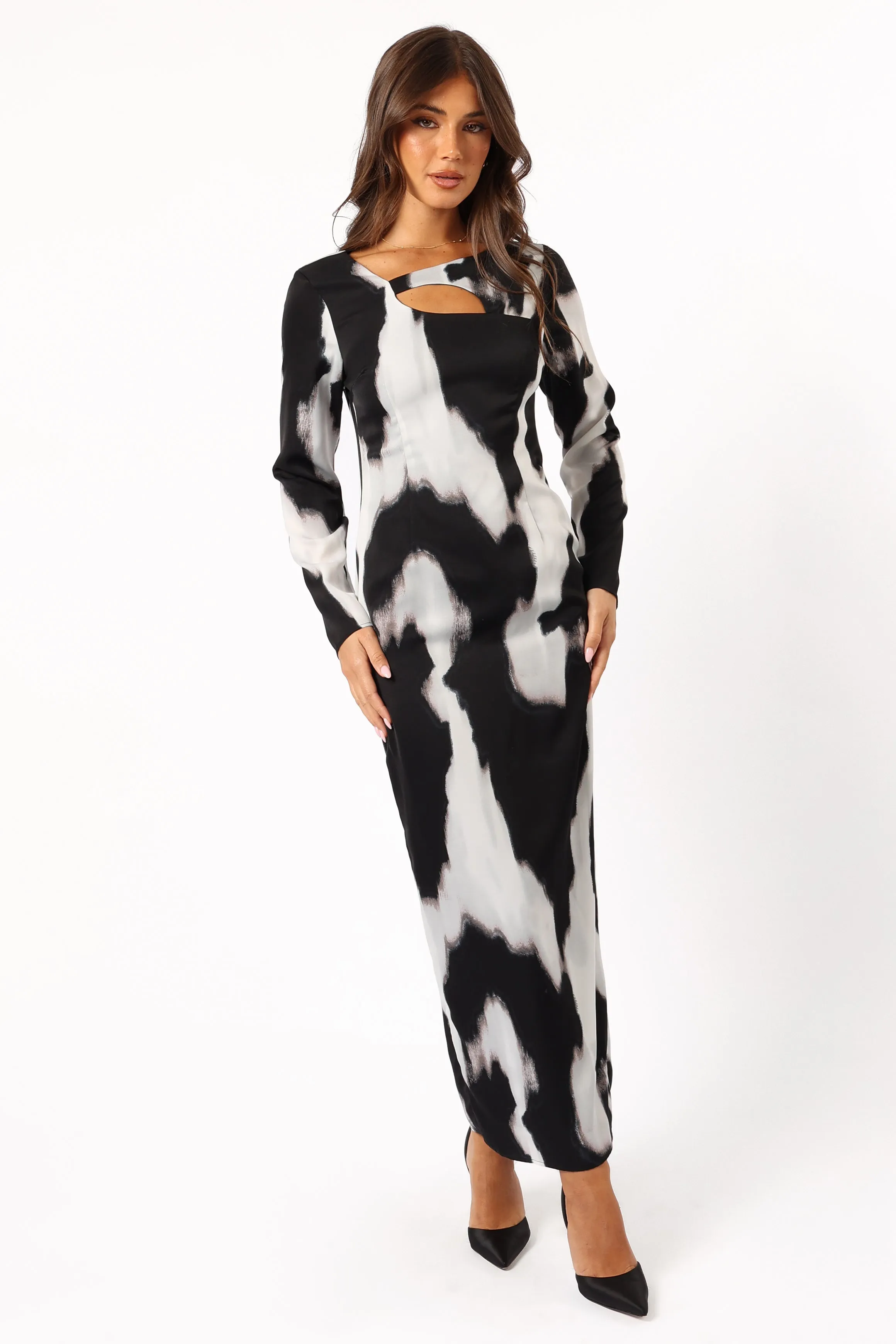 Christah Maxi Dress - Black/White sold by Petal & Pup