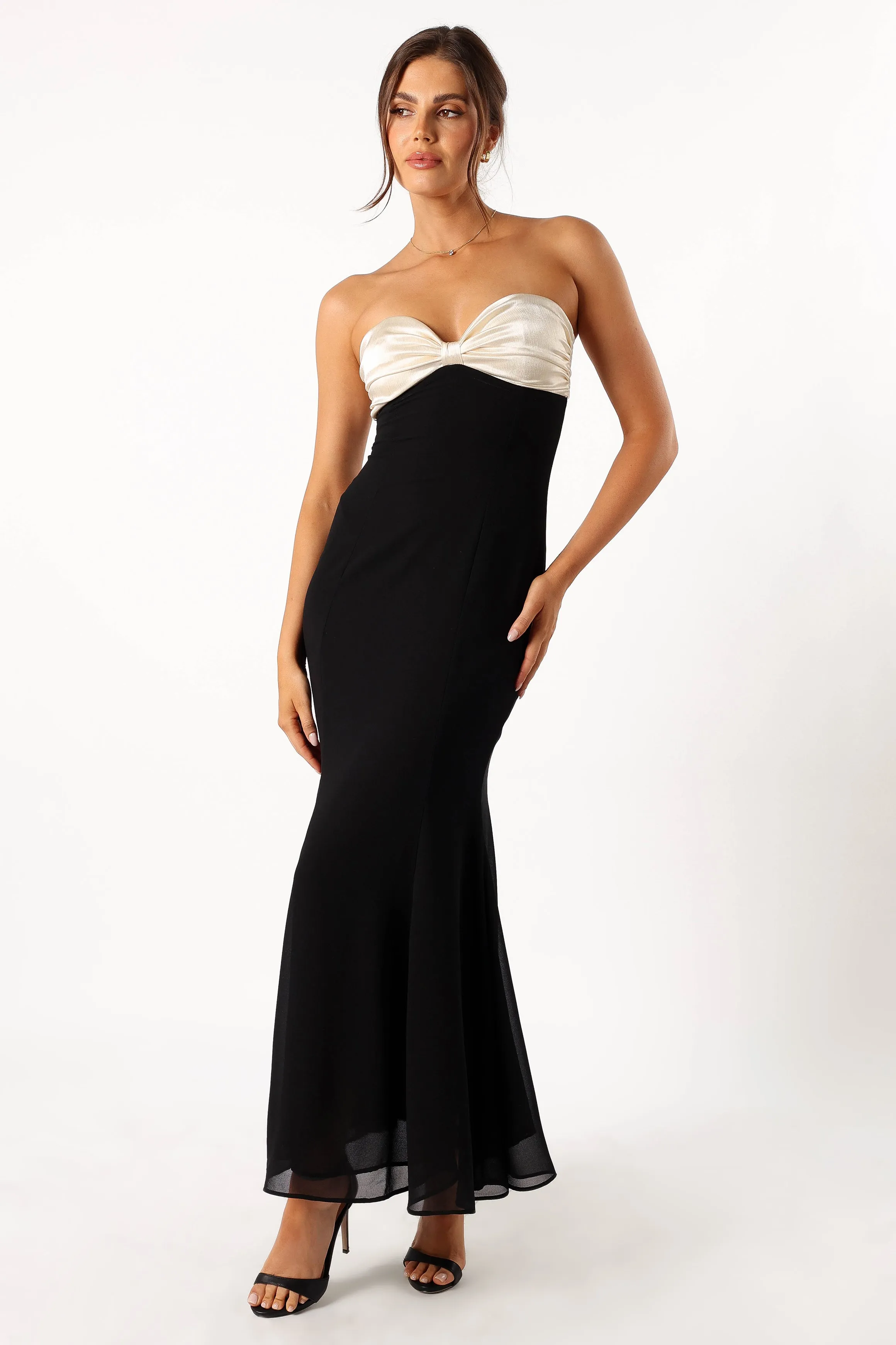 Cecilia Strapless Maxi Dress - Black sold by Petal & Pup product image thumbnail 3